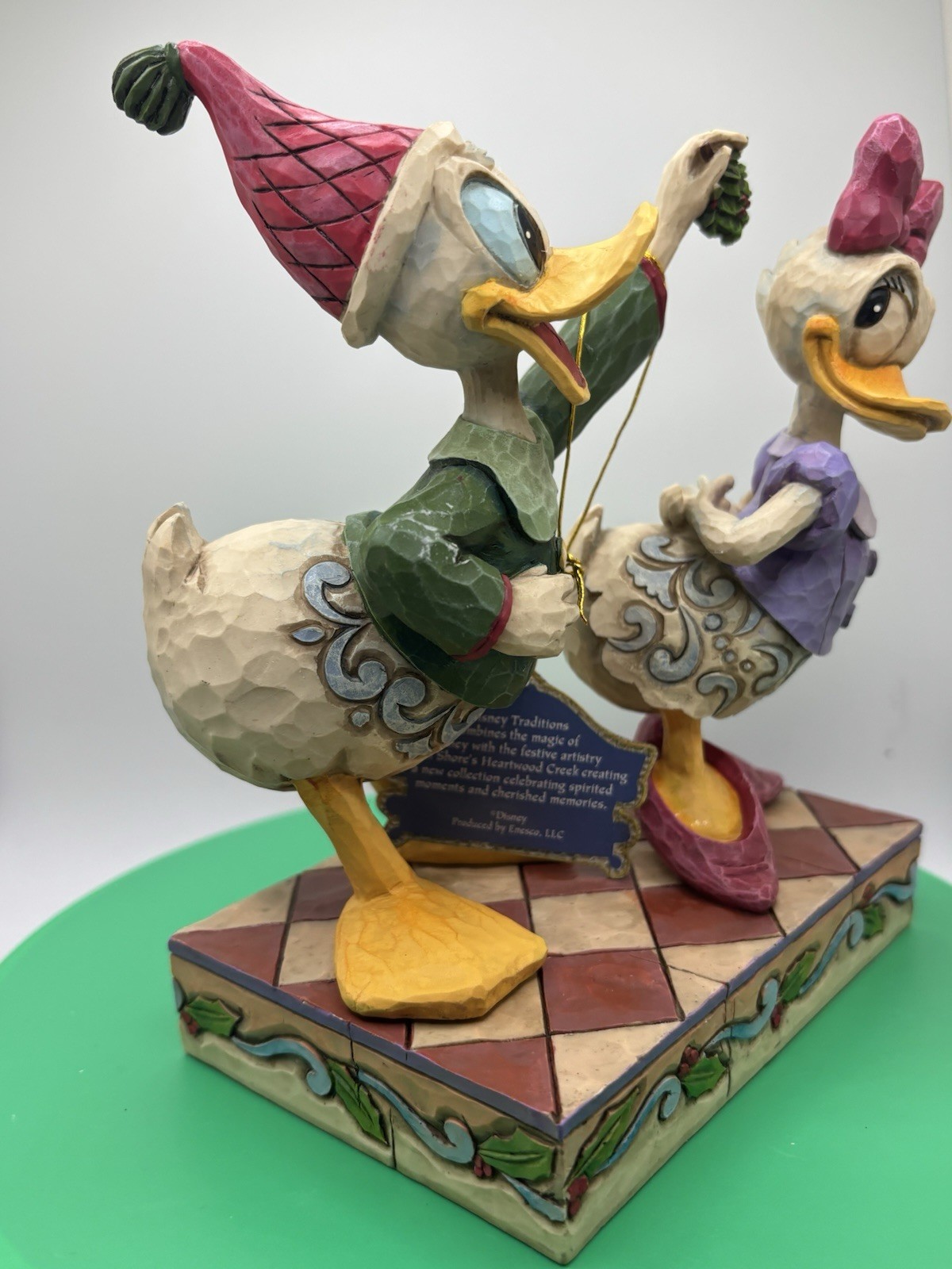 Vintage Jim Shore Donald & Daisy Under The Mistletoe Disney Traditions