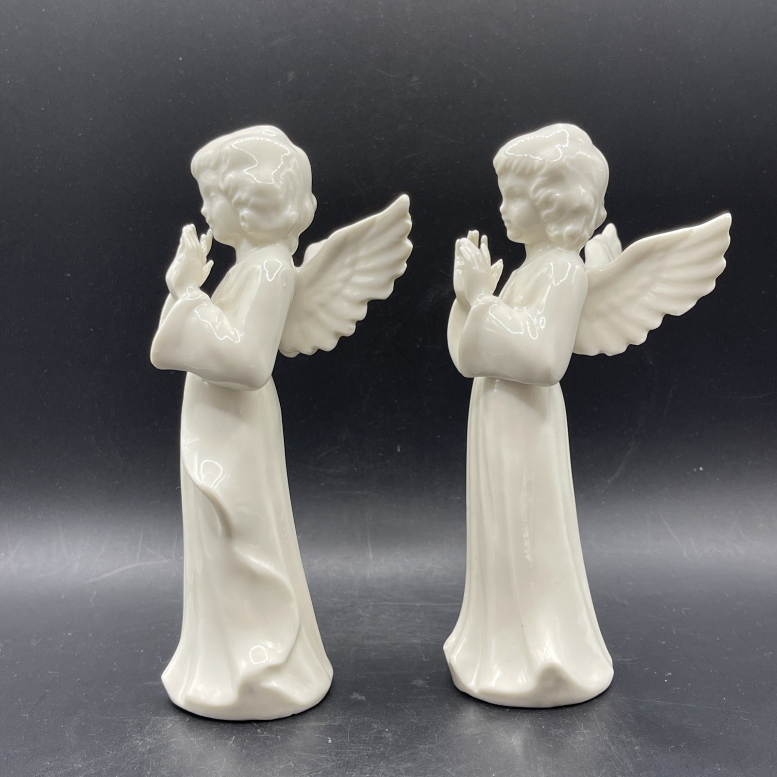 Pair of Karl-Heinz Klette Dresden Porcelain Conductor Angel