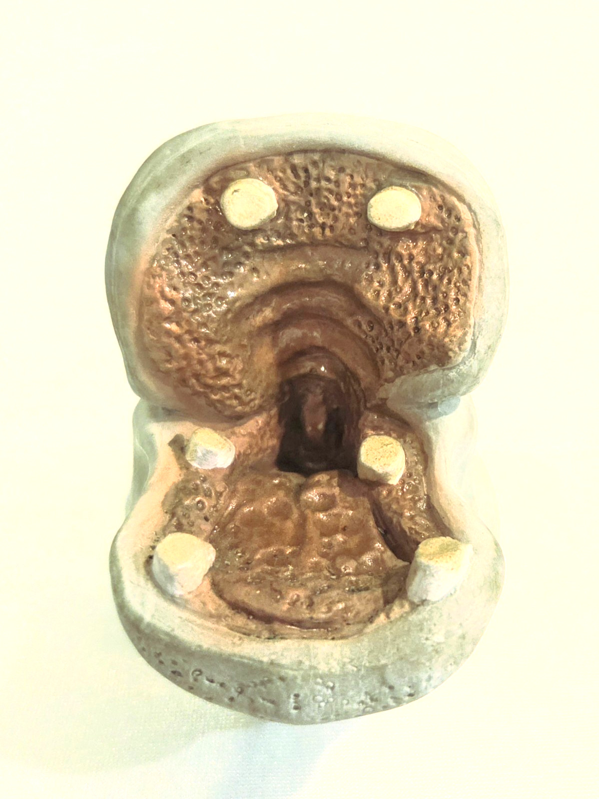 Vintage Stoneware Art Pottery House Hippo Figurine Signed/Dated 1979