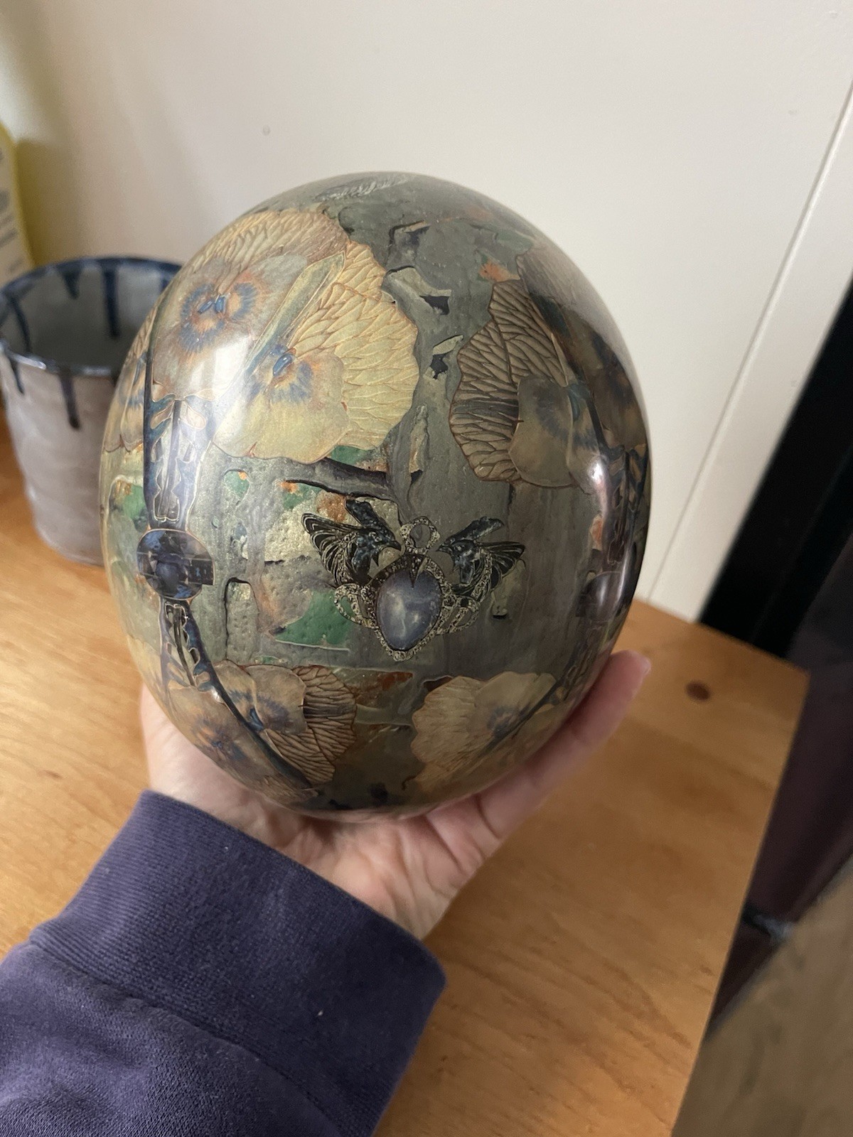 Fine & Unusual Ethereal Artist Signed & Numbered Decoupage Ostrich Egg