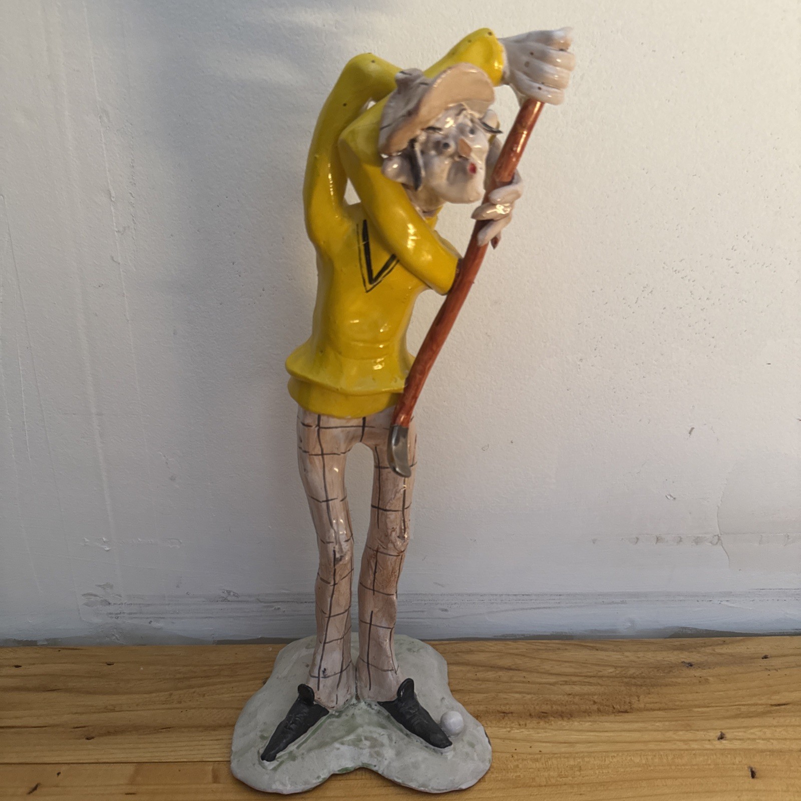 Vintage P. MARIONI ITALY Male Golfer Figurine Statue 13inches