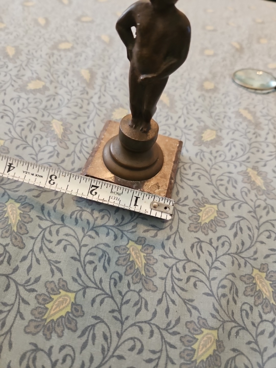 Vintage Bronze Statue Peeing Boy Souvenir.