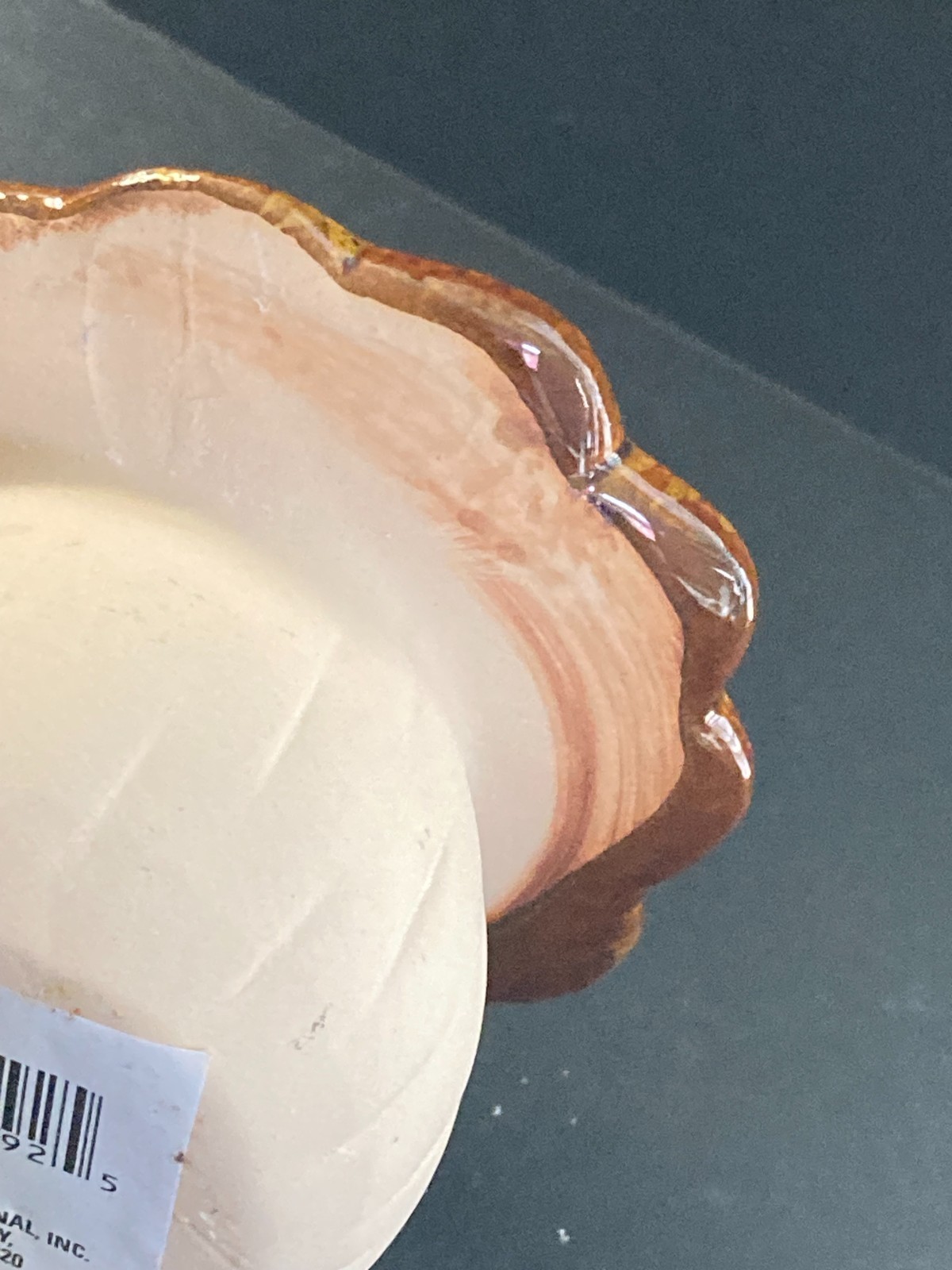 Ceramic Mushroom Figurine Brown Glazed Dipped Cap 4″x3.5″ Fairy Woodland Decor