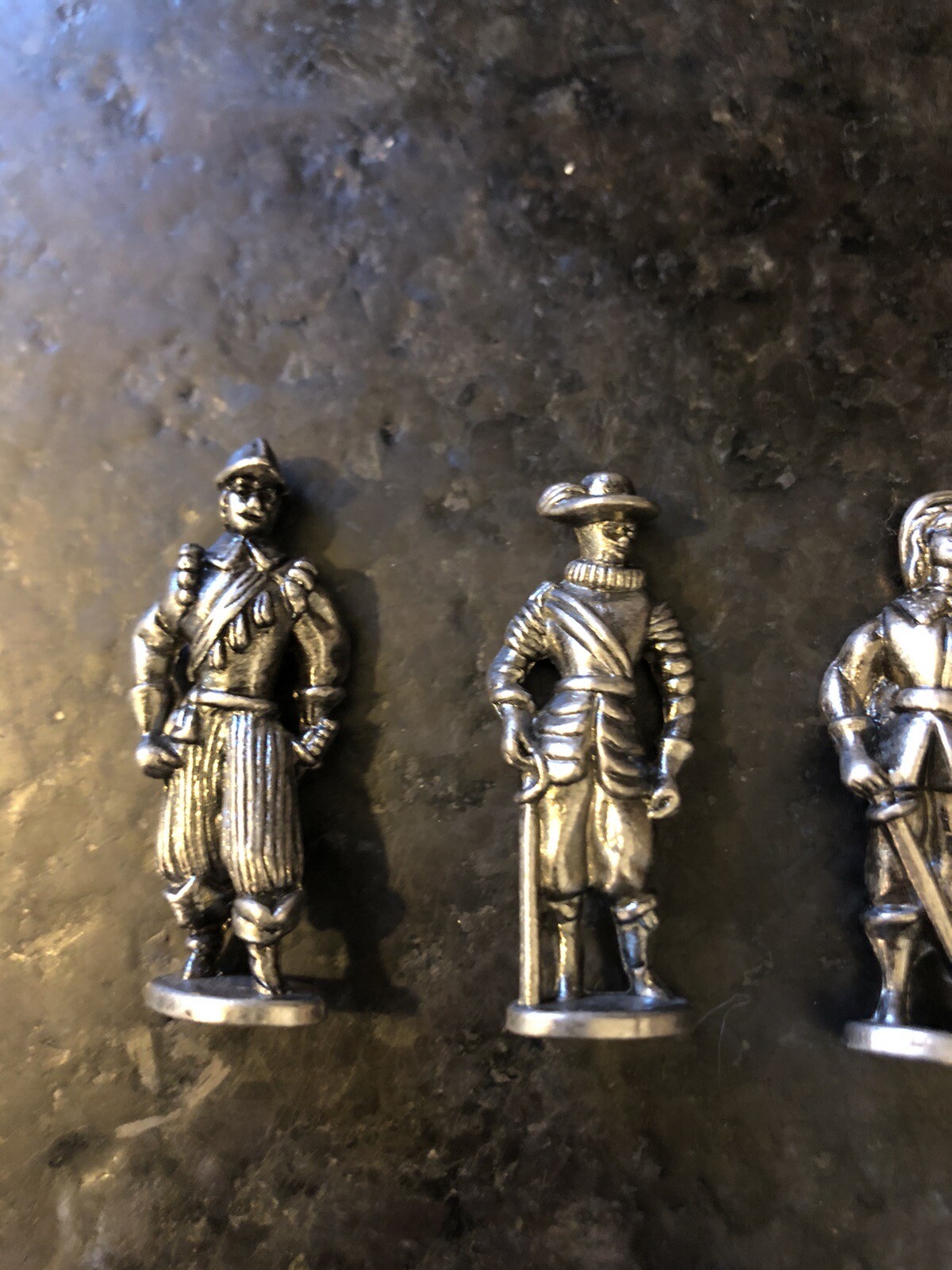 Lot of 5 – Miniature Metal Musketeer Figure 1 1/2 Inches Tall
