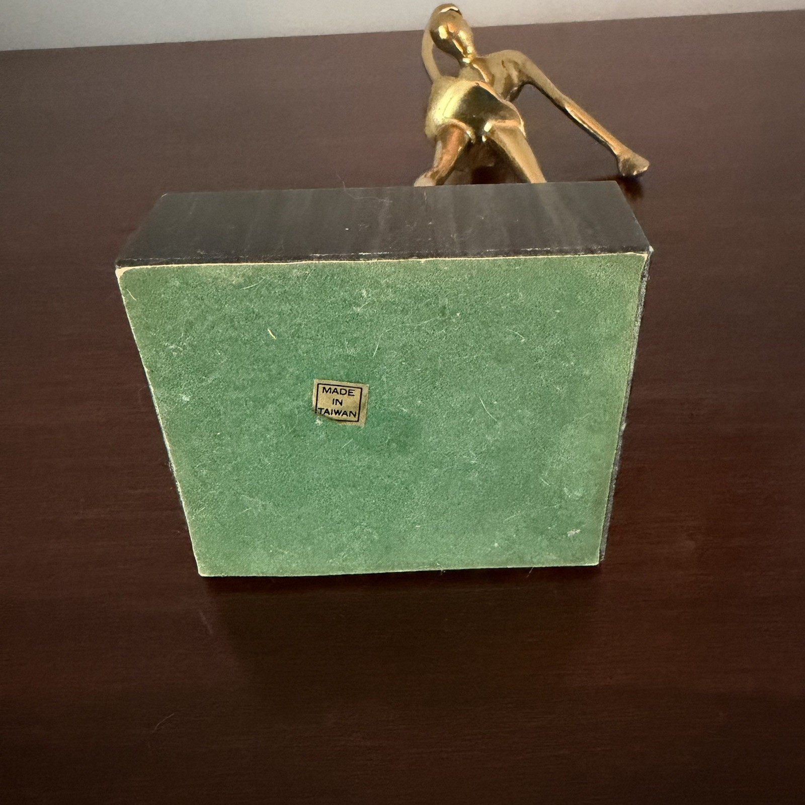 BALLERINA DANCING, “Lapointe” Large Antique Solid Brass, Granite Base, 13″ Art