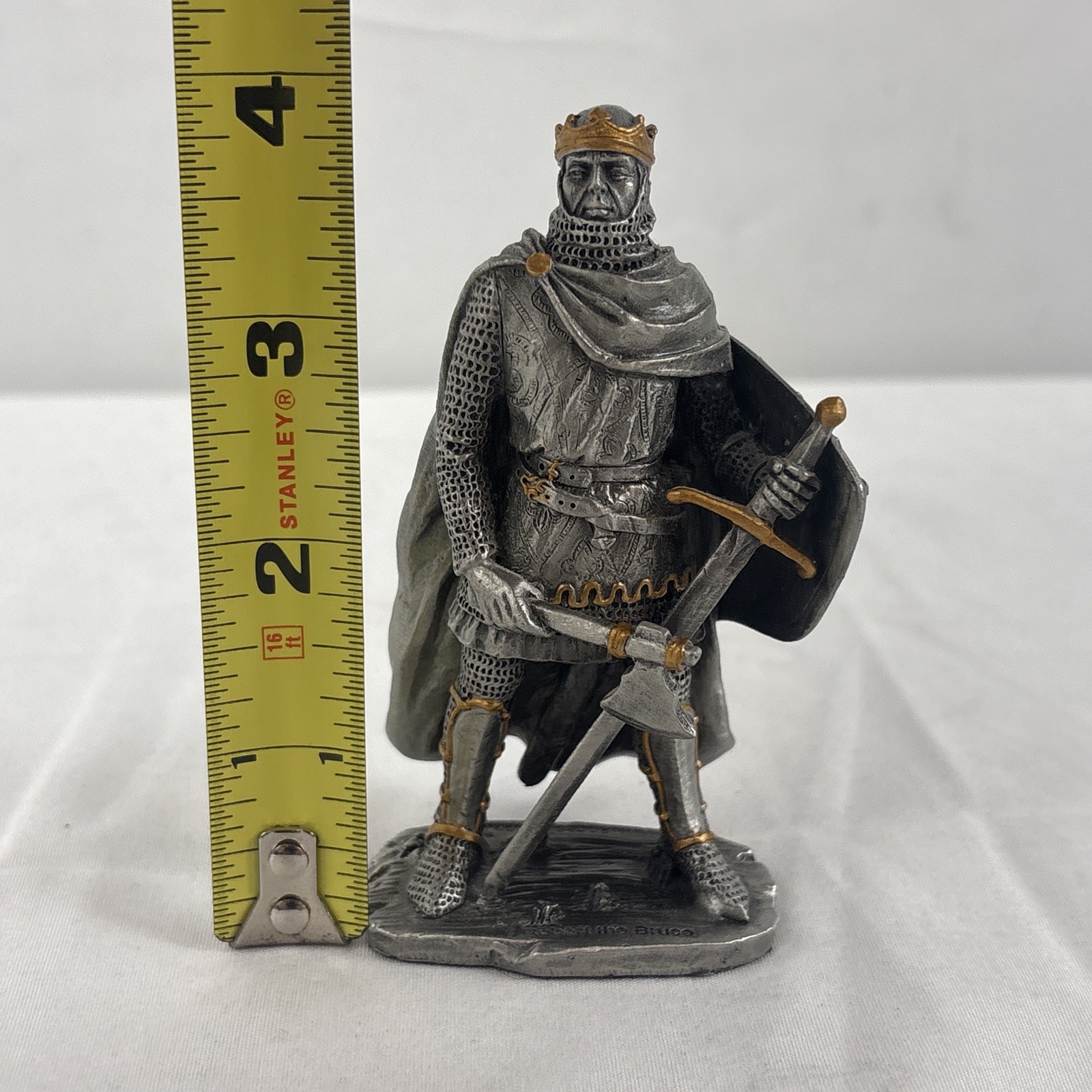 Robert The Bruce 4-Inch Metal Medieval Knight Collectable Figurine Miniature