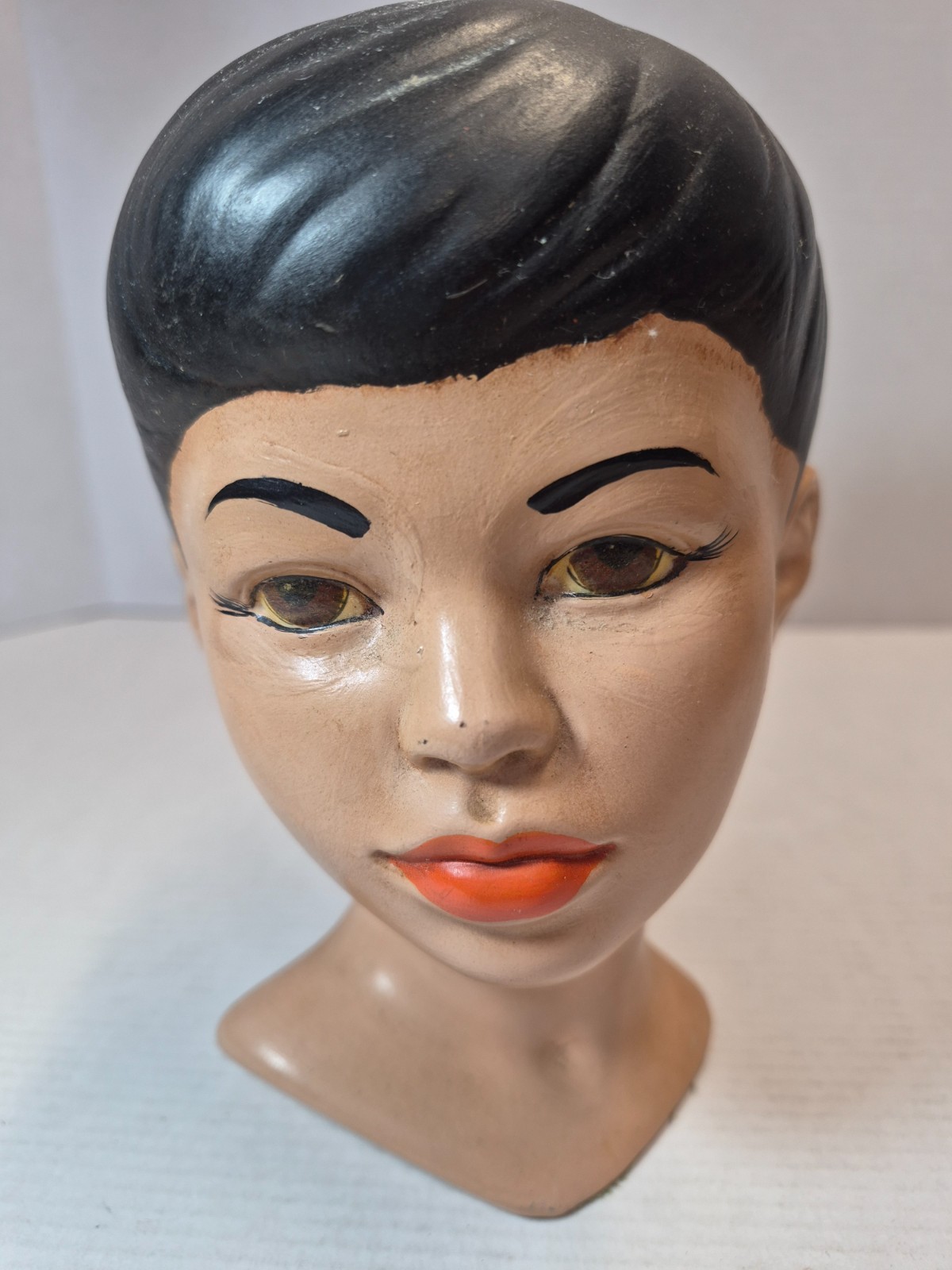 Vintage Polynesian Pair Of Young Girls Molded Bust