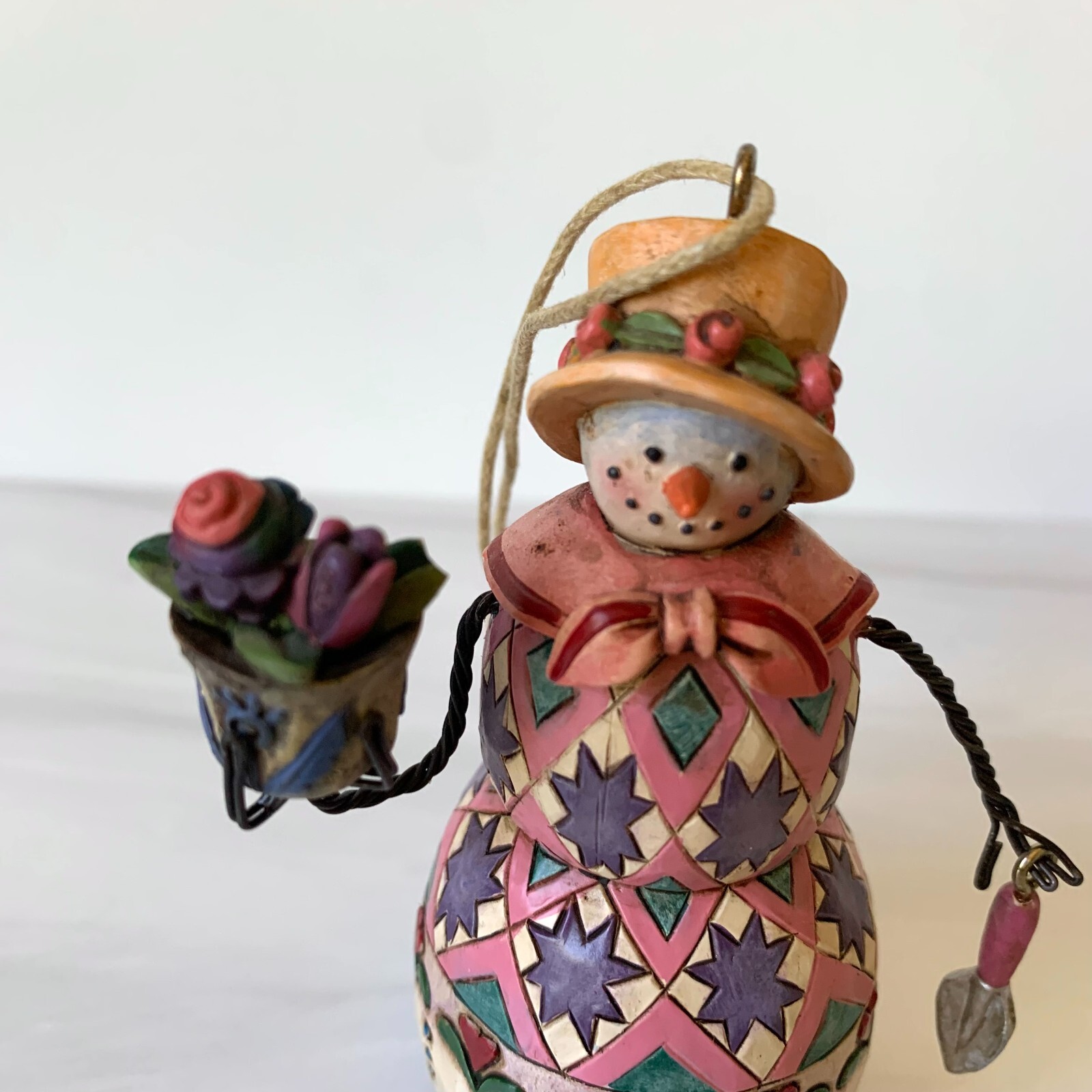 Jim Shore 2003 Gardening Snowman Woman Enesco Xmas Ornament Heartwood Creek