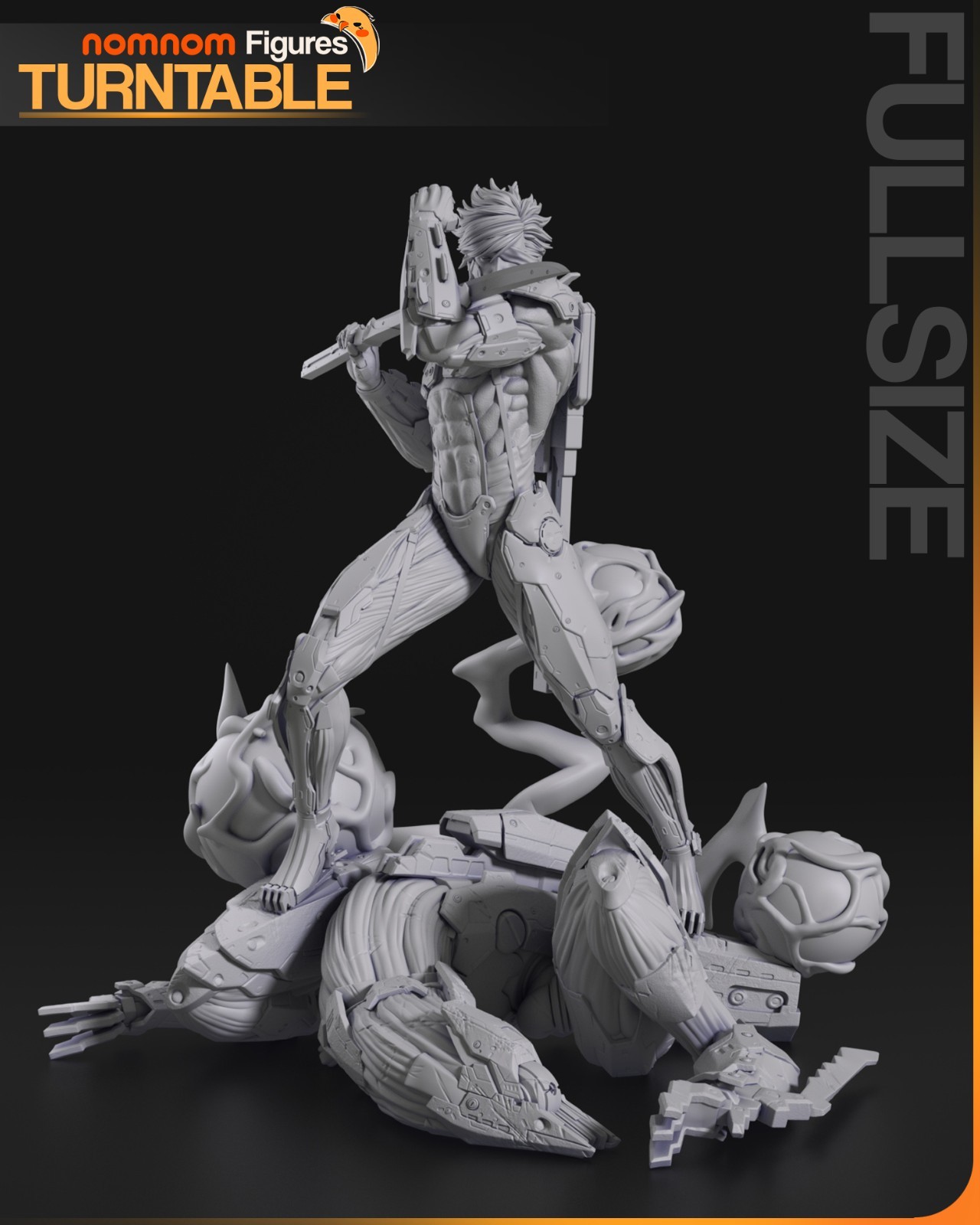 Raiden Figurine Metal Gear Solid Hand Painted Model / DIY Kit 22 pcs
