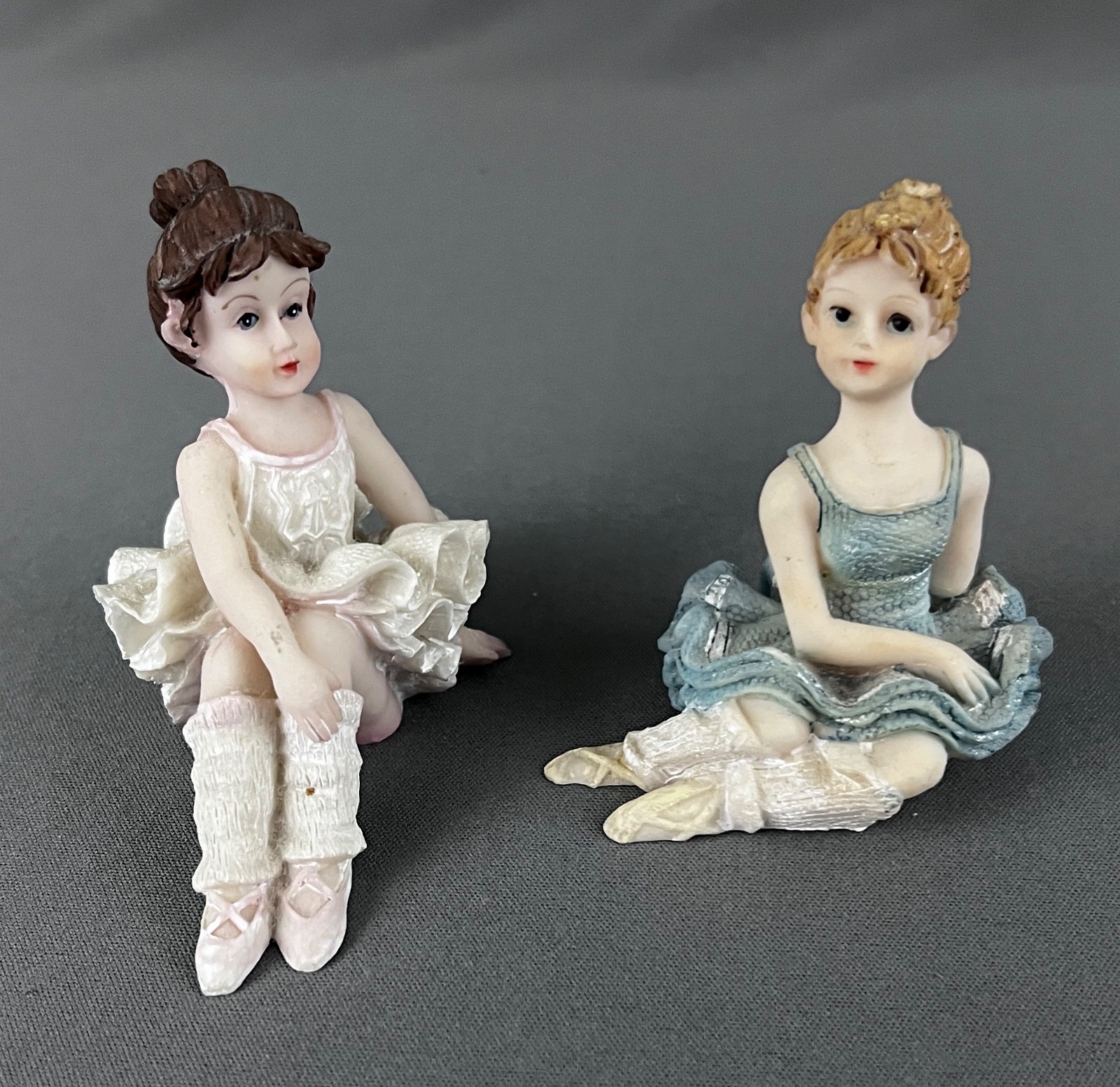Vintage 1990s Ballerina Shelf Sitter Figurines Lot of 7 Resin 3 in All Different
