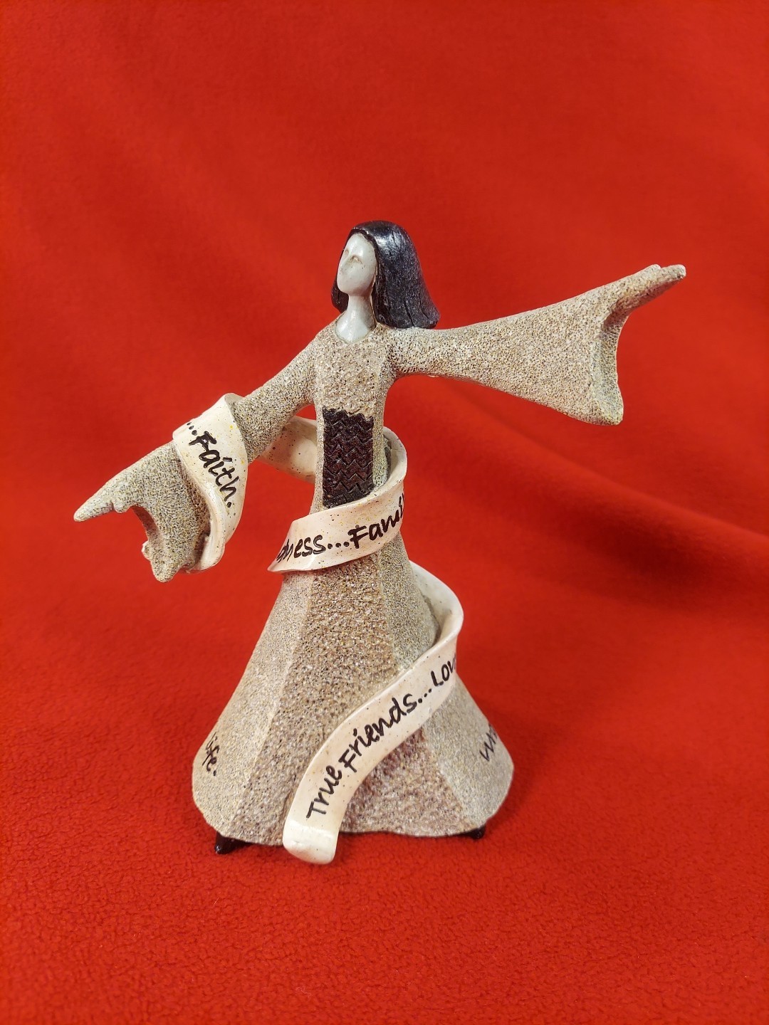 Art Stone By Carson “Ribbon Of Life” 7″ Figurine Home Accent