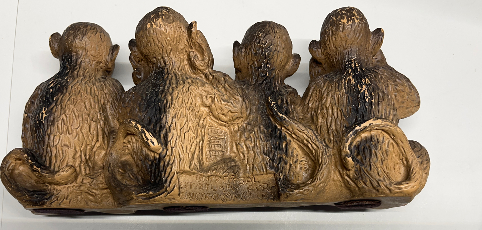 Universal Statuary Corp 1969 Monkeys Of Wisdom Speak See Hear No Evil Vintage