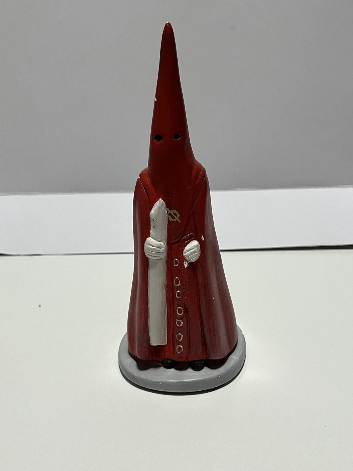 Spanish souvenir figurine Penitente Red Good Friday Single Figure
