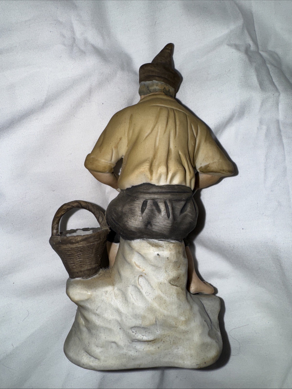 Capodimonte Figurine Lucky Fisherman Early 20th Century Italy Vintage Old Man