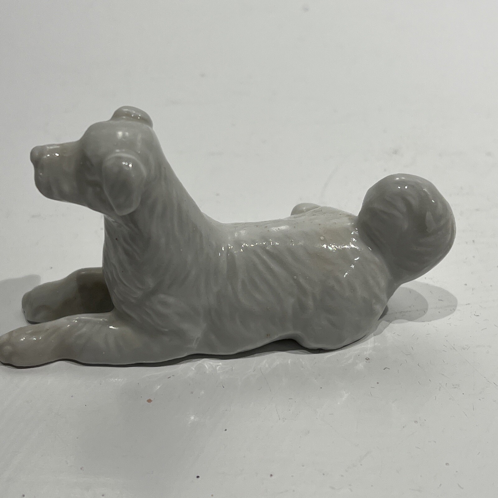 Vintage Enesco? Off White Porcelain Dog Figurine With Marking