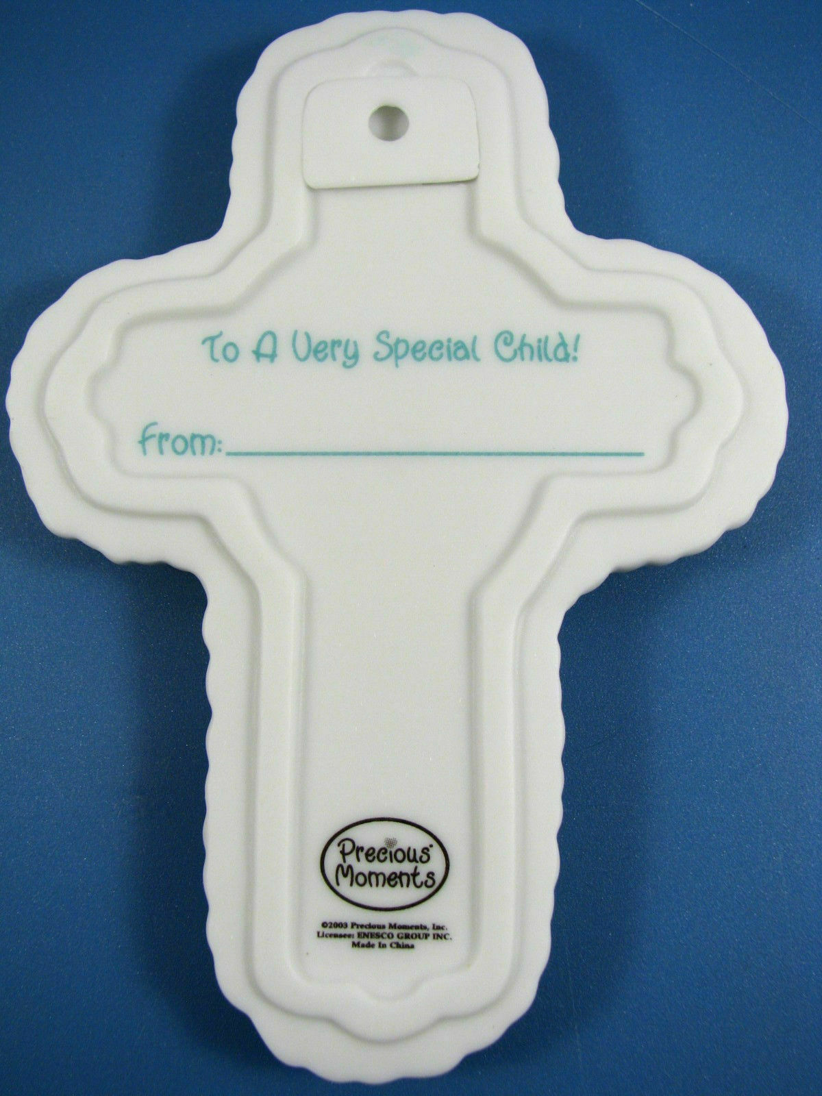 Precious Moments “Jesus Loves Me” Baby Boy Porcelain Wall Cross BAPTISM GIFT!