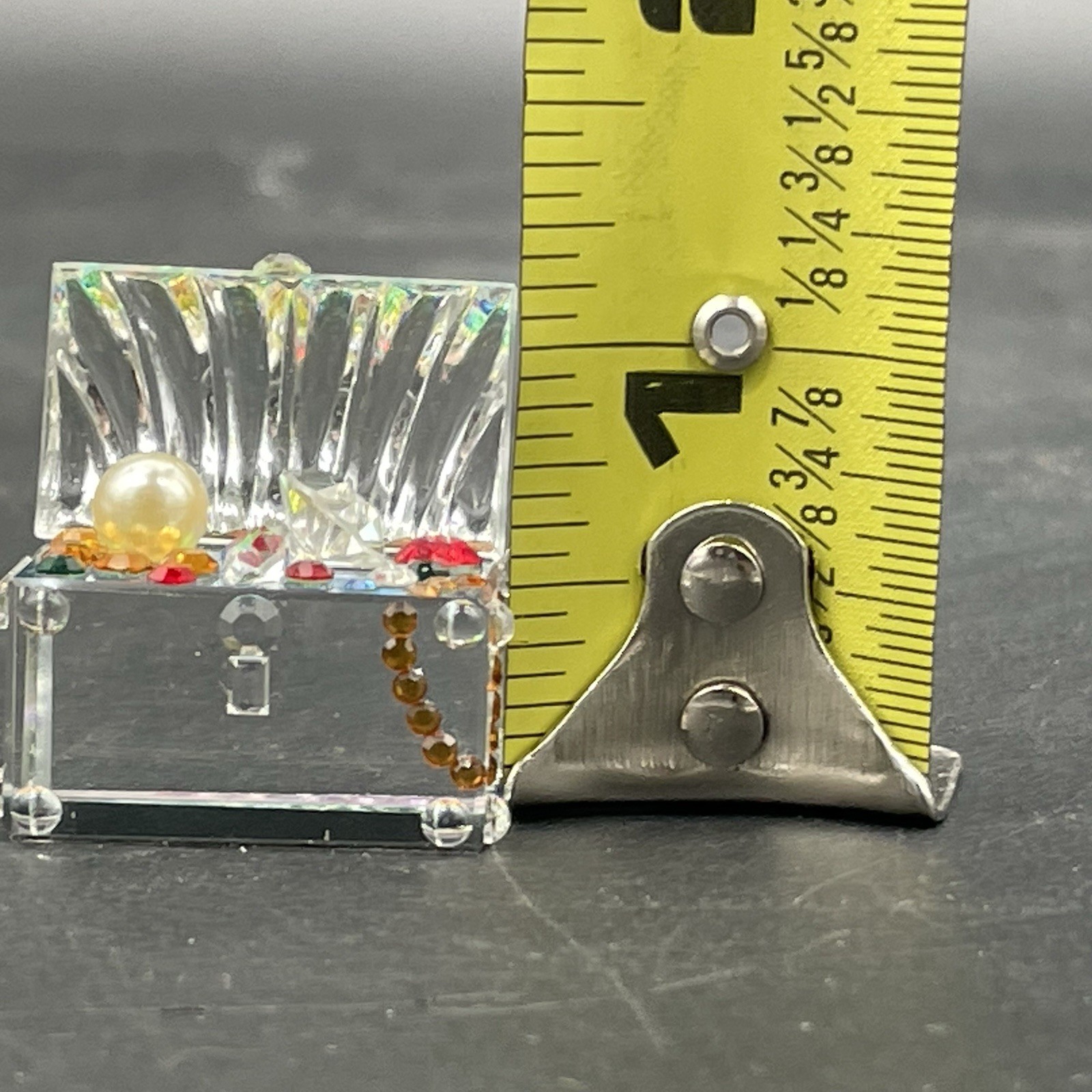 IRIS ARC Crystal Treasure Chest Figurine, Vintage Excellent Condition