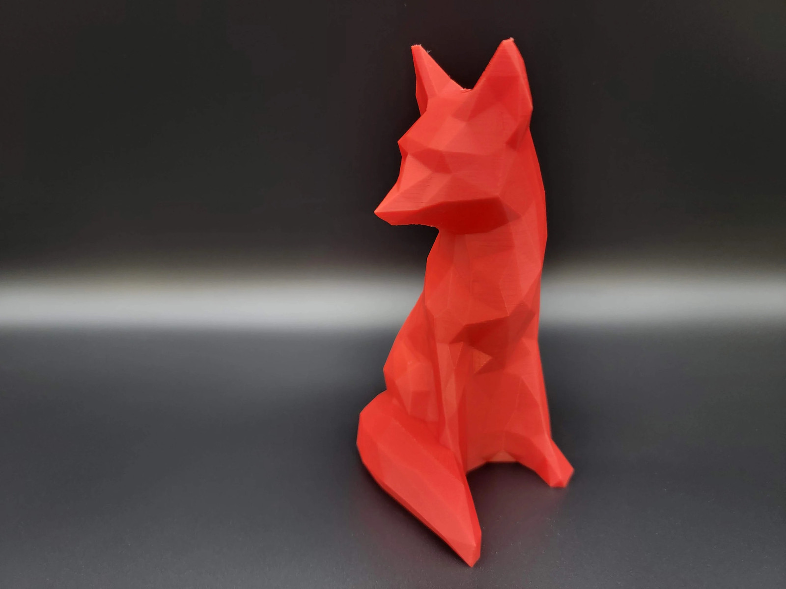 Sitting Fox Abstract Art Statue Figurine