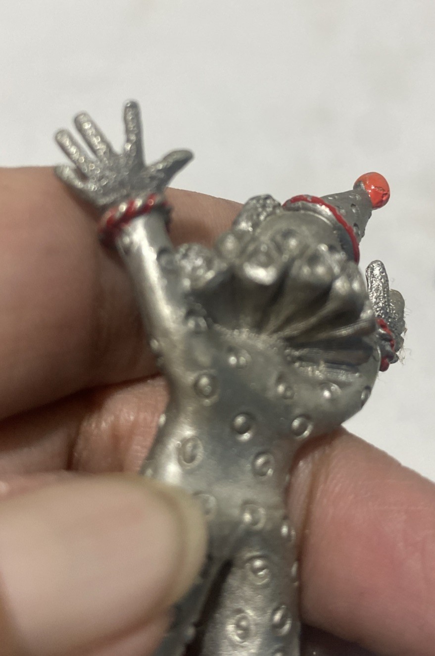Spoontiques pewter with swarovski crystals . Circus Clown Figurines Set of 7