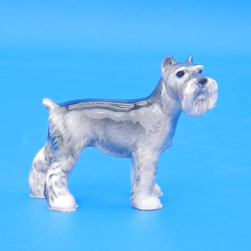 Hagen Renaker Miniature SCHNAUZER Vintage Ceramic Dog Figurine
