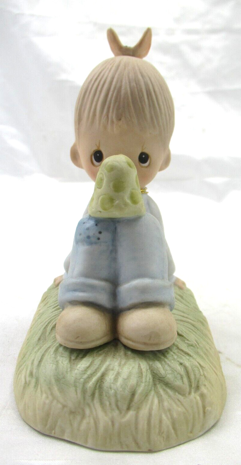 Precious Moments Love Is Kind Boy With Turtle 1977 Tag intact Jonathan & David
