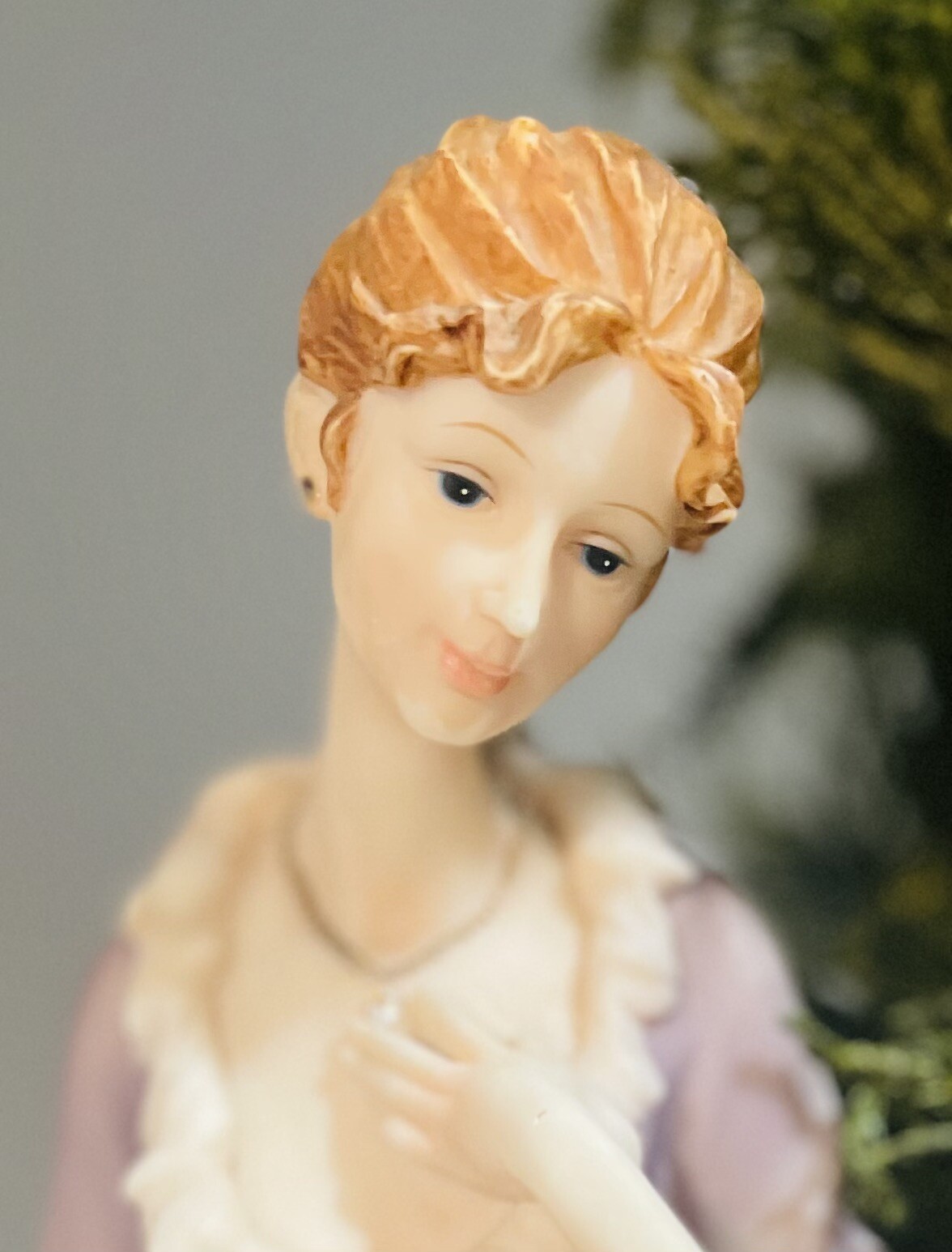 Vintage Giovanni Porcelain Statue Figure 1930’s Woman Lady Dog Figurine