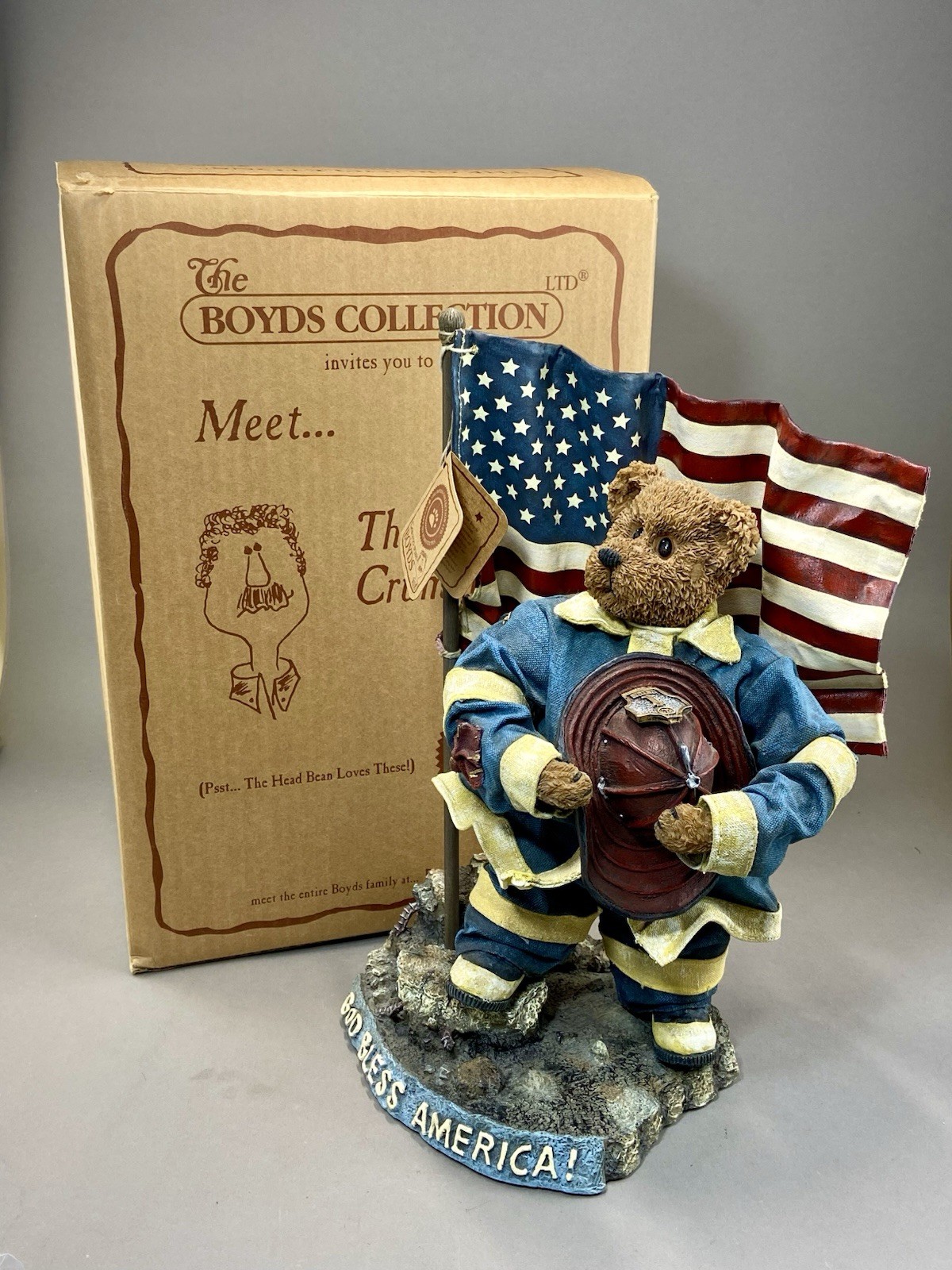 Boyds Bears Crumpletons Our American Hero Strength Courage Figurine 73110 – 12″
