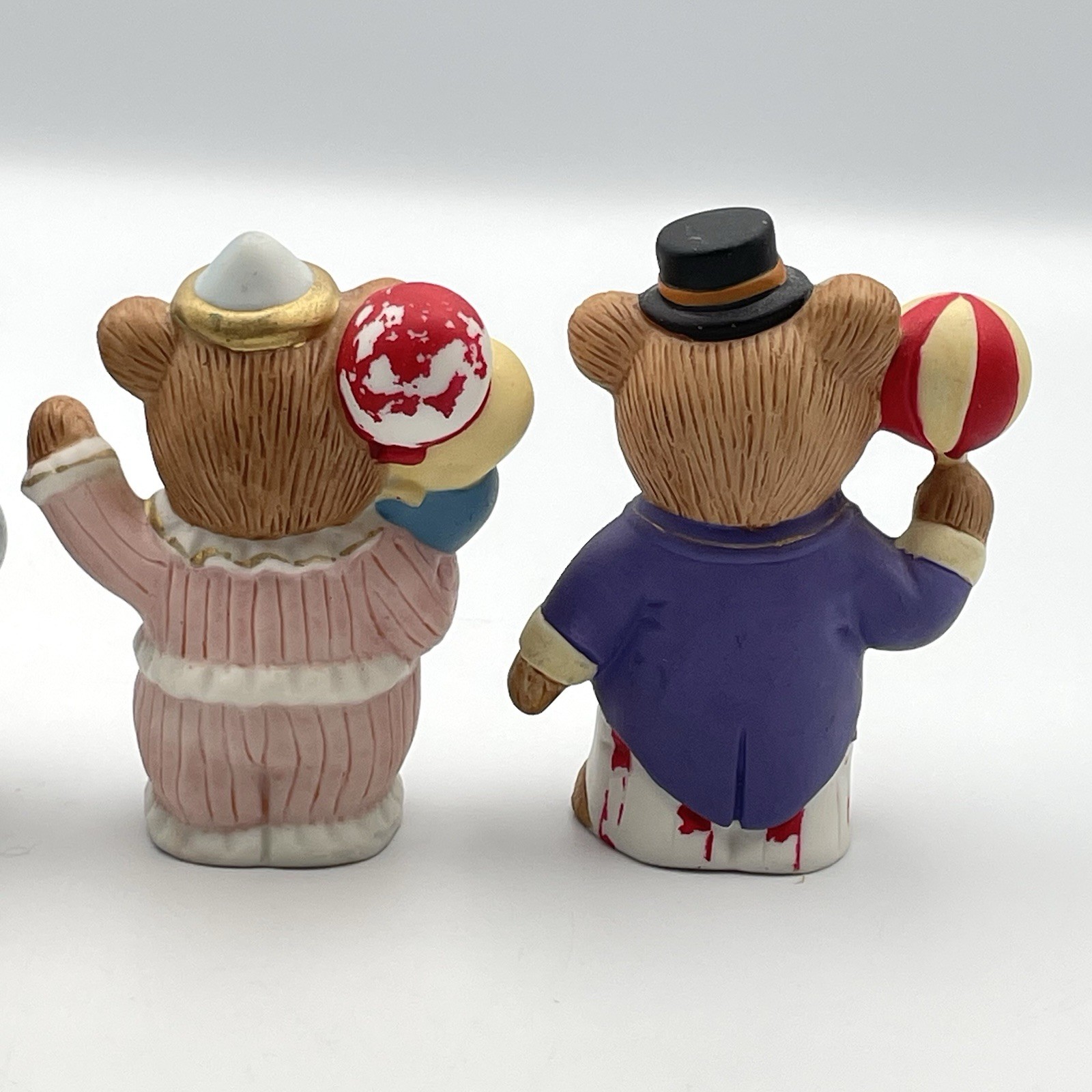Vintage 1980s HOMCO Circus Bear Figurines Lot of 4 Made in Sri Lanka