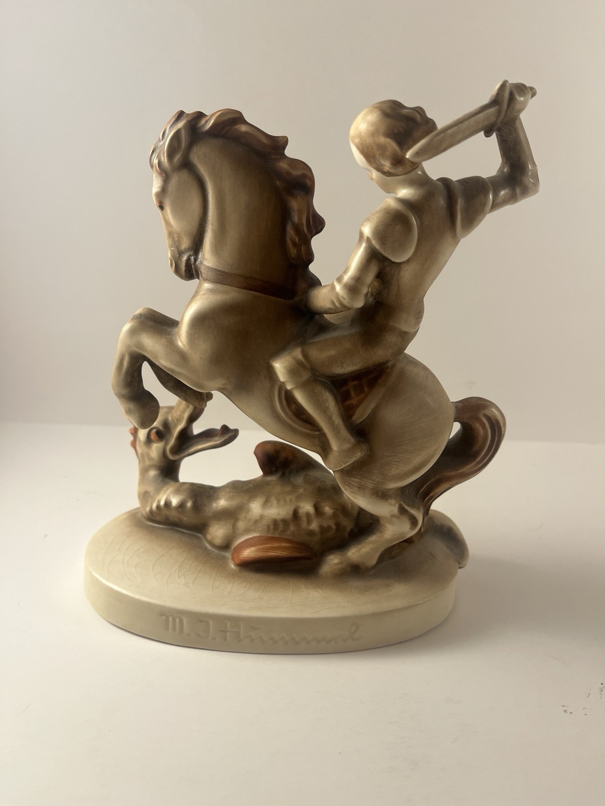 Goebel Hummel #55 St. George and the Dragon Figurine TMK-6 W. Germany 7″