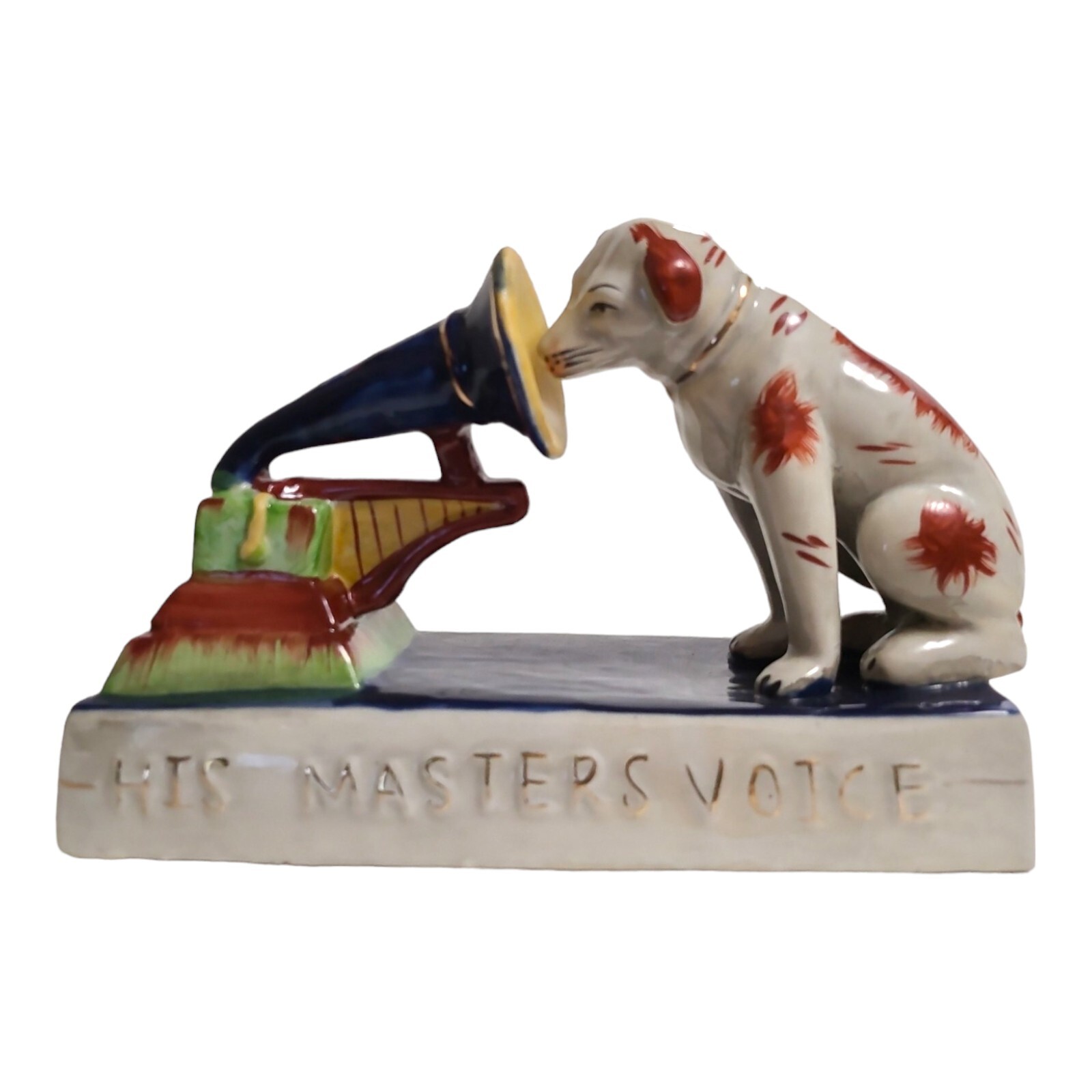Vtg Ceramic RCA Victor “His Master’s Voice” Ceramic NIPPER & Phonogragh Figurine