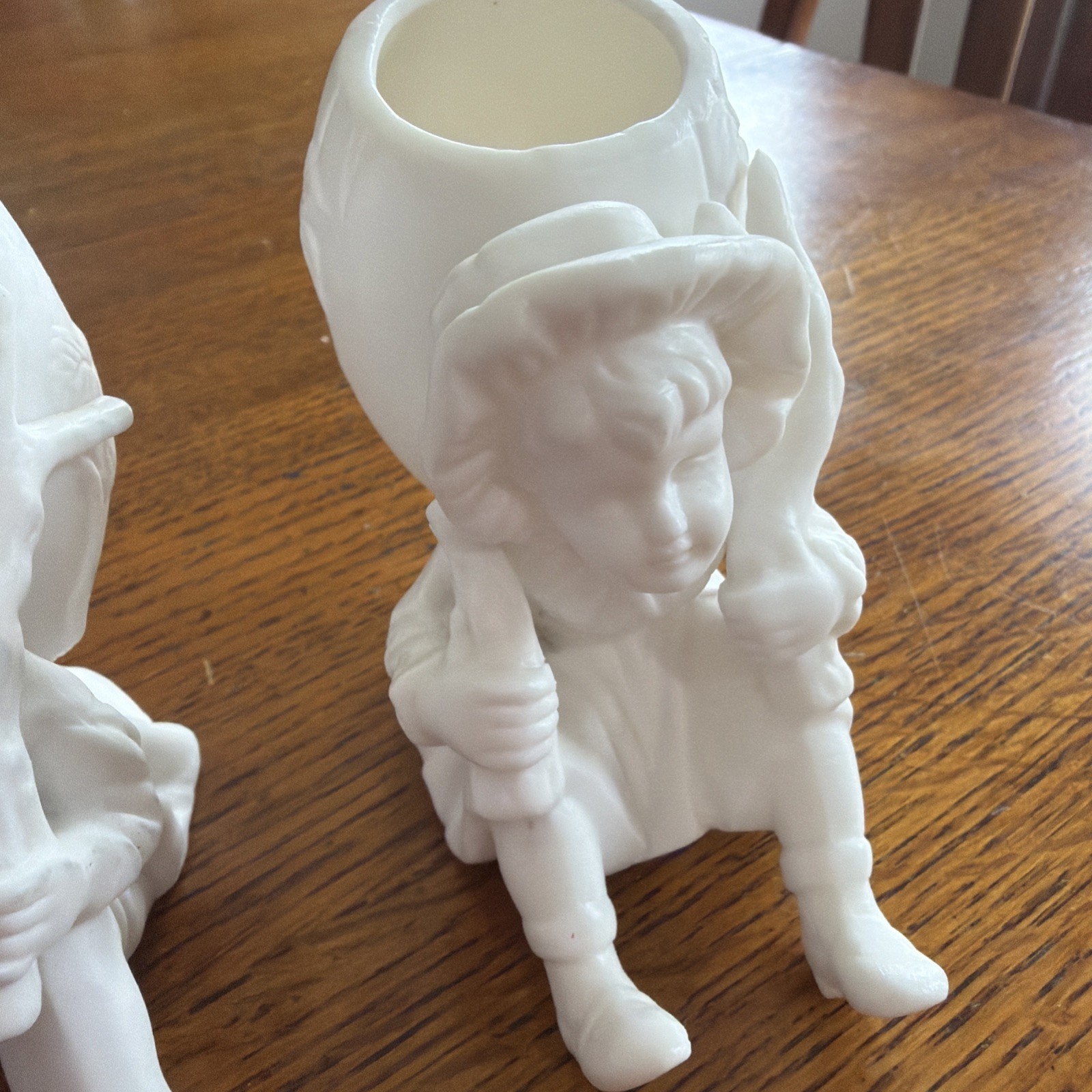 Set Of 2 Elf Porcelain Vintage Planters Possible Brinns Or Ardalt Lenwile