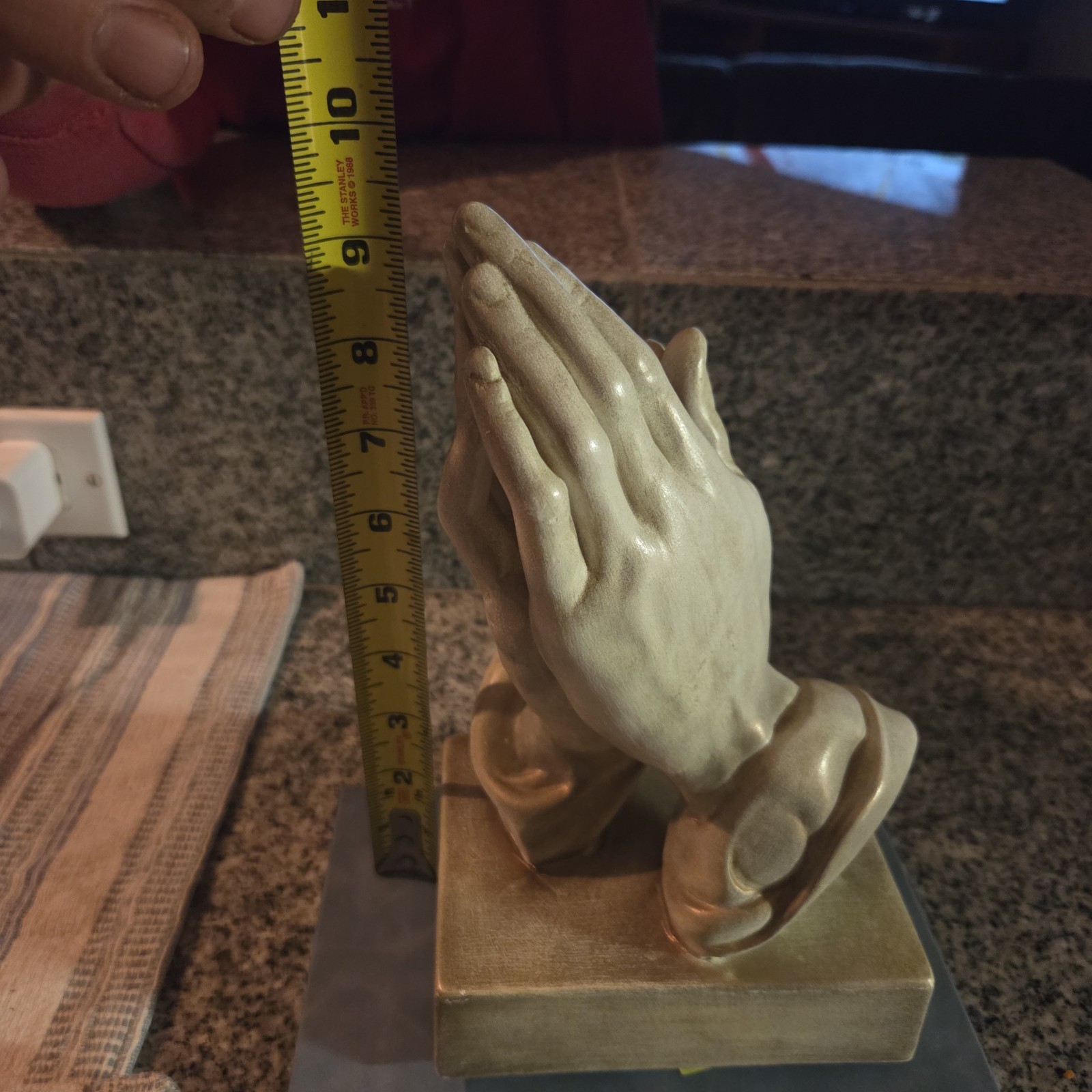 Vintage 1968 Atlantic Mold Praying Hands Ceramic Figurine – Hand Painted