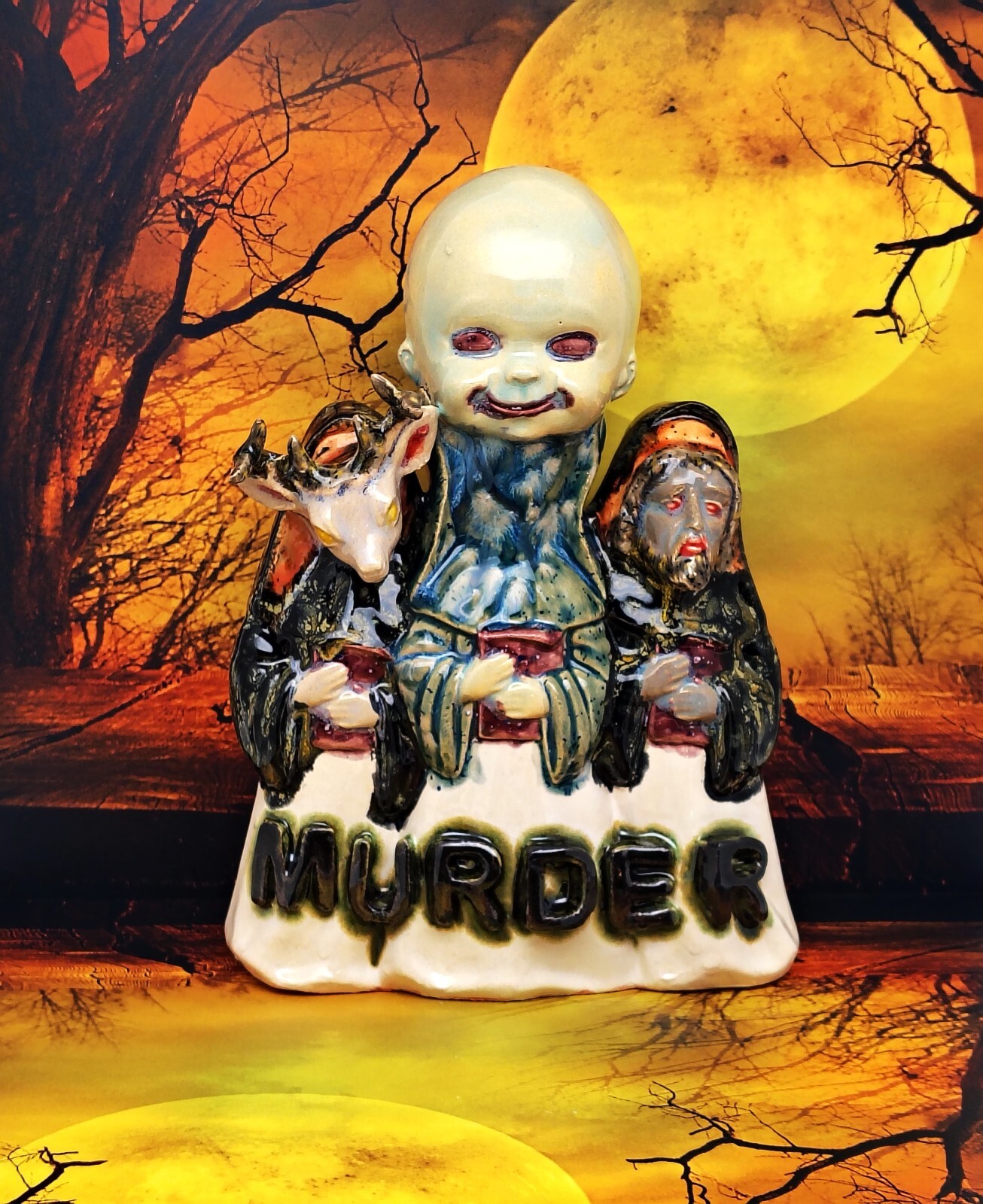 The Somber Keepers of the Cruel – Original Handmade Ceramic Figurine Creature