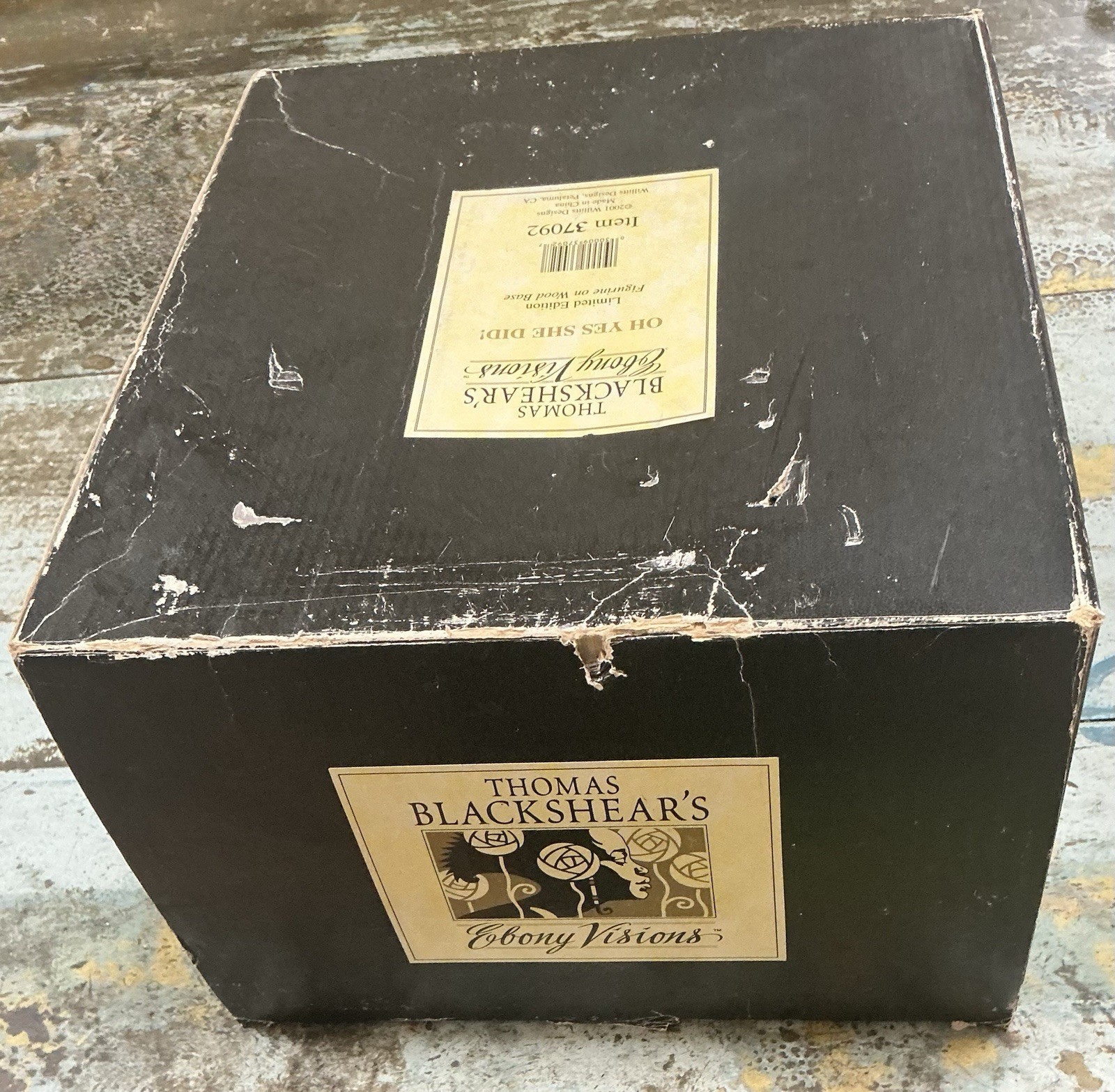 Thomas Blackshear Ebony Visions 37092 Statue Figure 2001 “Oh Yes She Did” Box