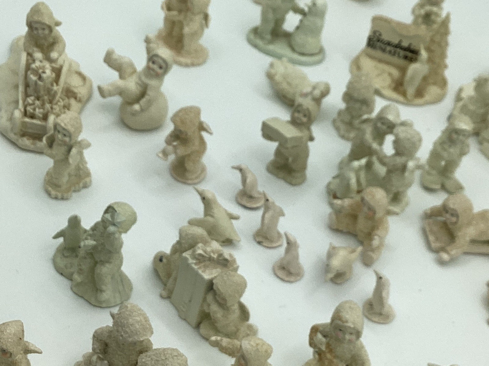 Vintage 56 Mini Snowbabies Figurines Christmas Winter Themes 68 Pieces
