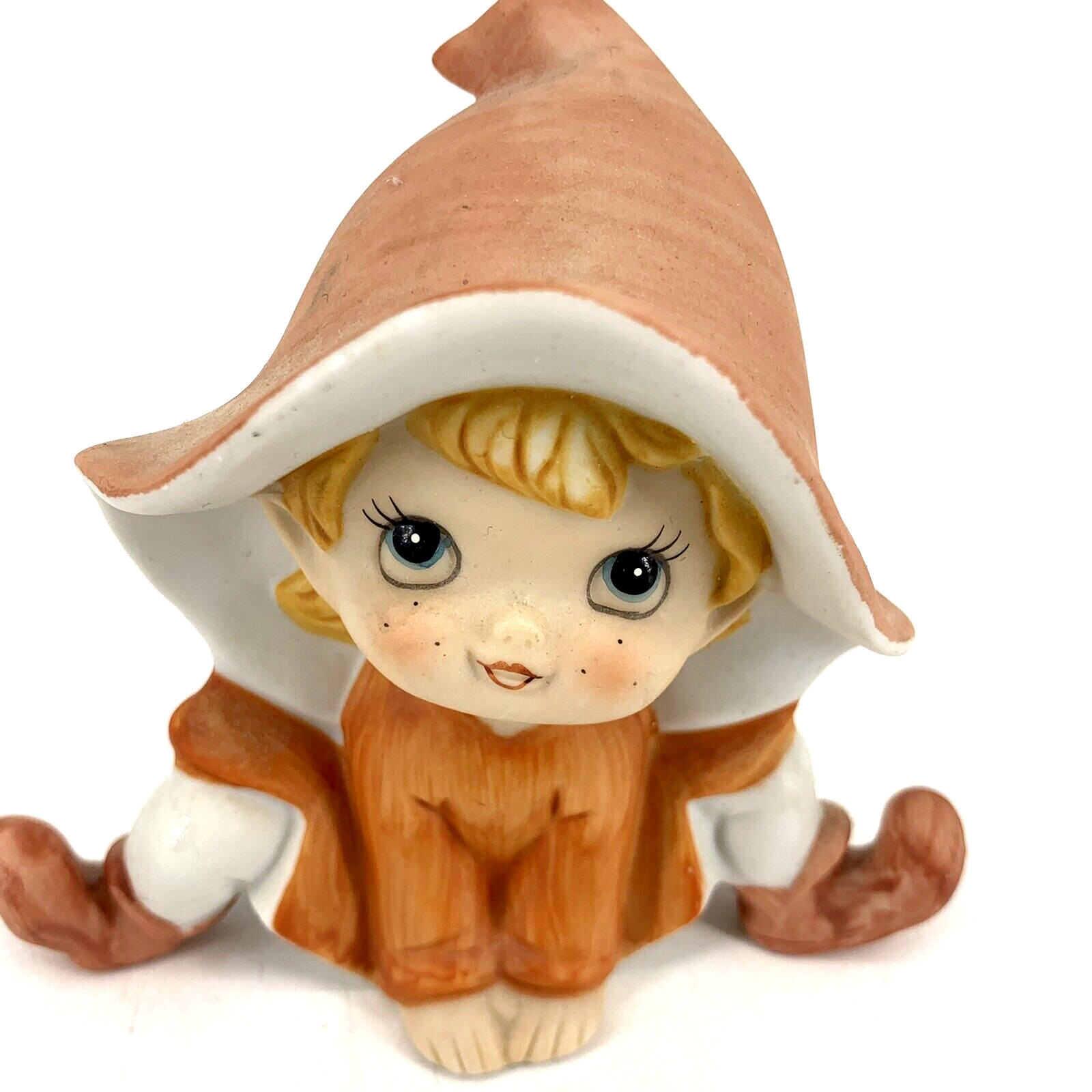 Vintage Homco Home Interiors Pixie Elf 2 Elves Figurine #5213 Porcelain