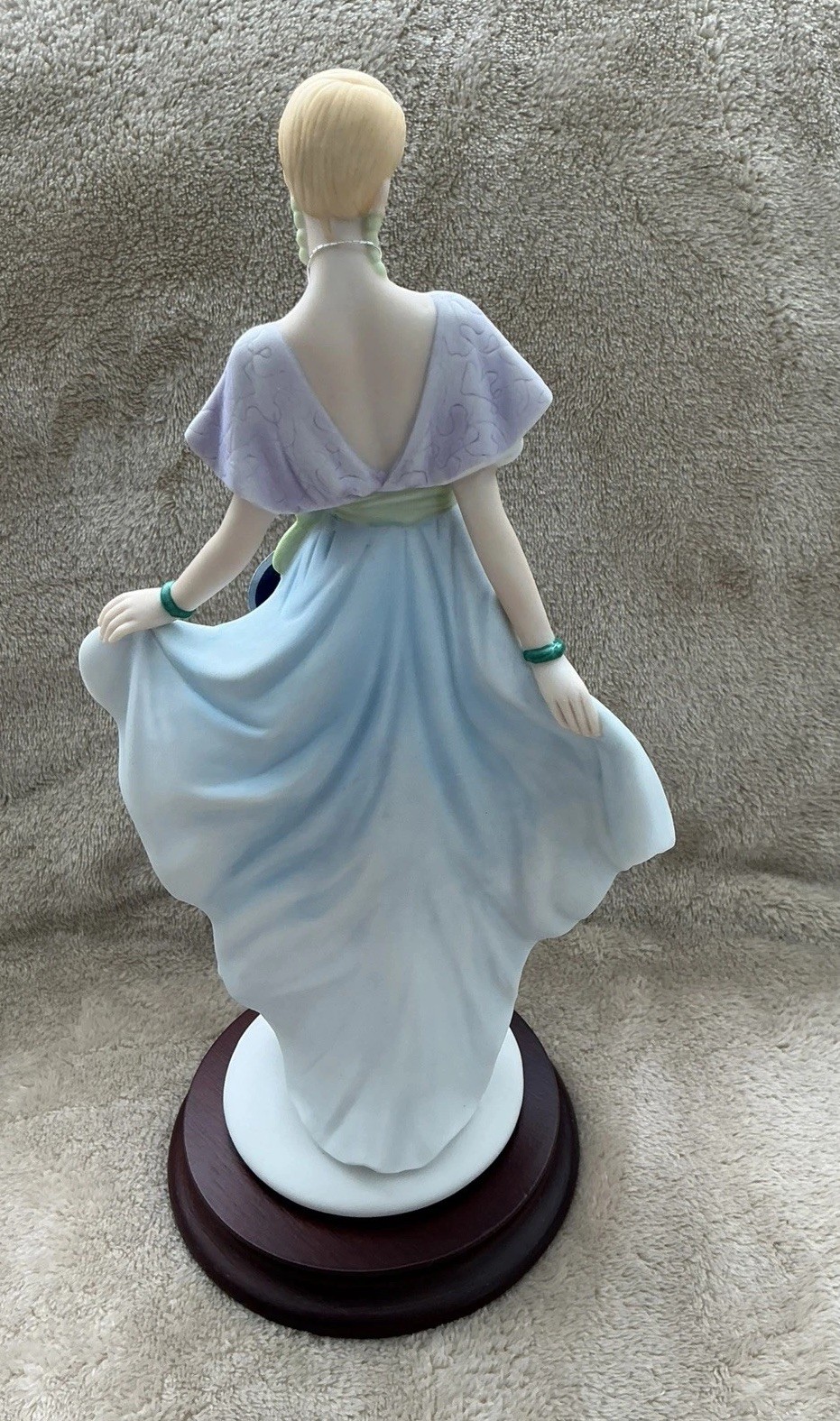Vintage 1988 Valentino Collection Porcelain Bisque Figurine Elegant Lady Fashion