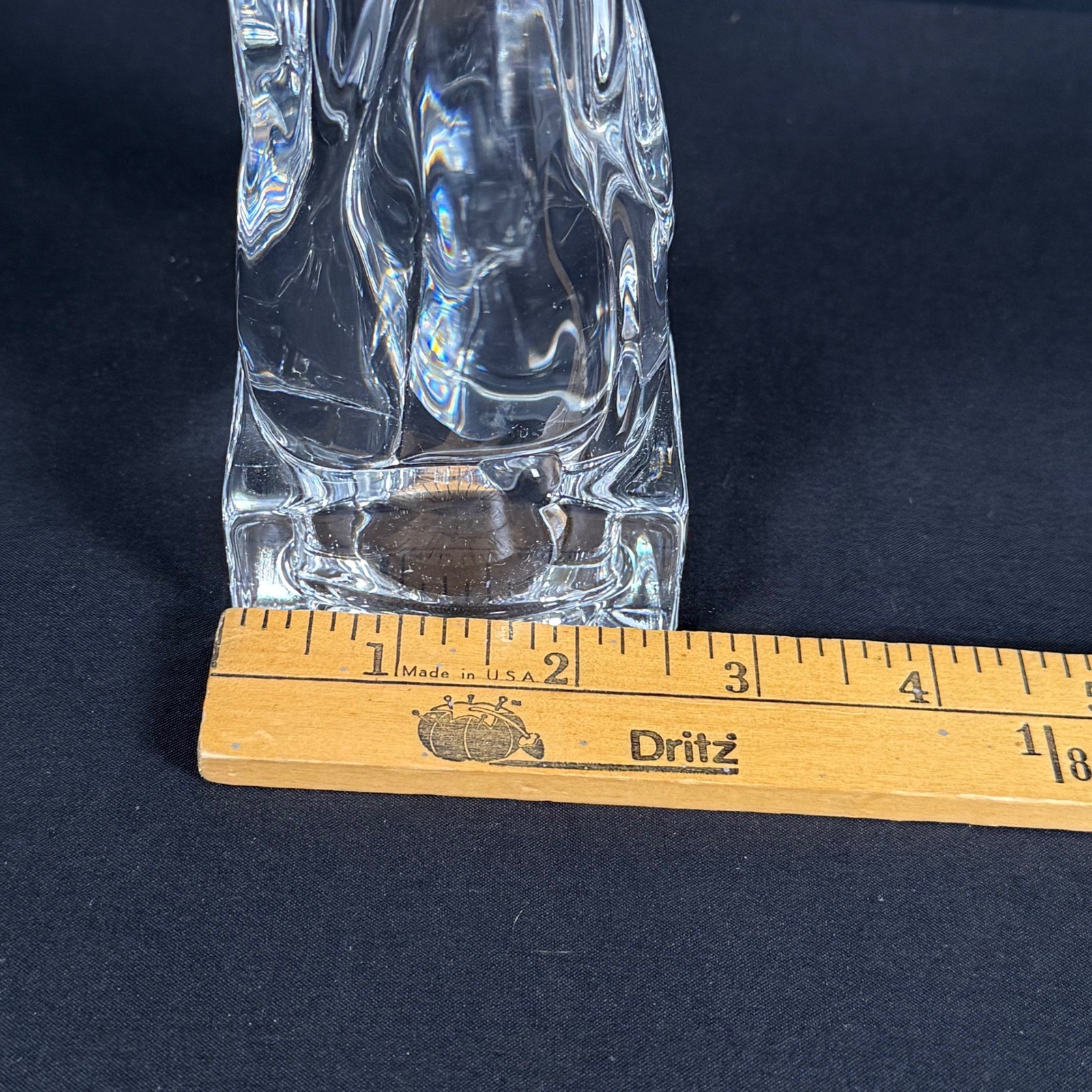 Mikasa Herald Collection Angelic Violin Figurine 7.5″ Clear Lead Crystal Vintage
