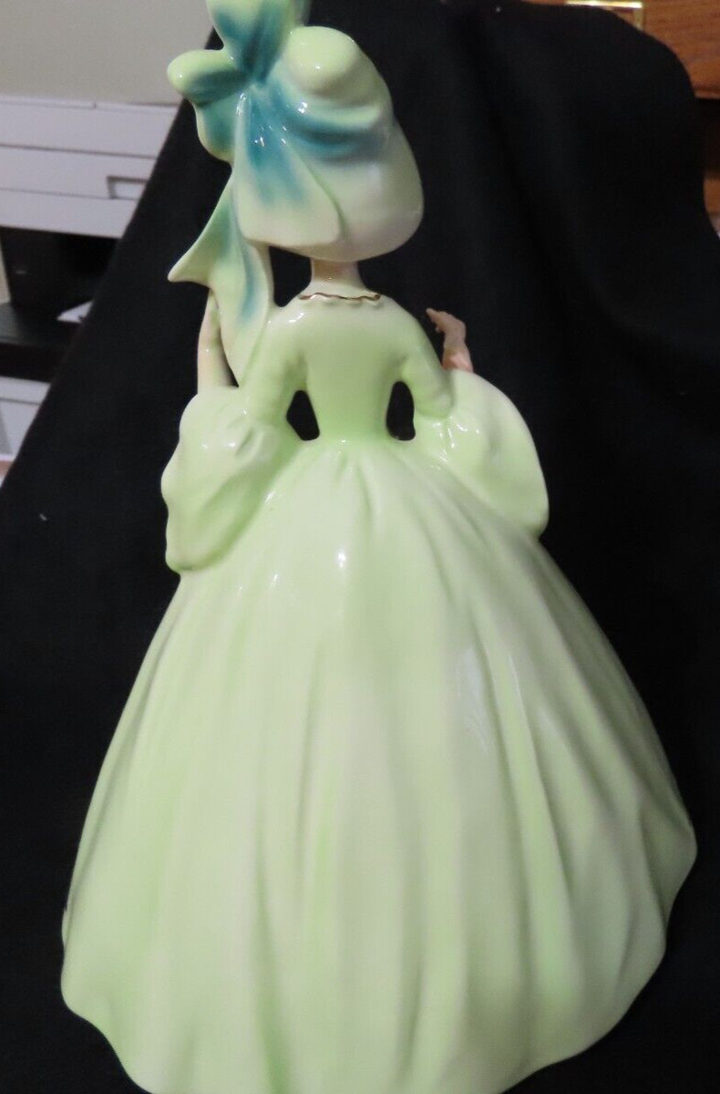 Vintage Josef Originals 10″ Porcelain Pamela-Colonial Series Green Dress-no hand