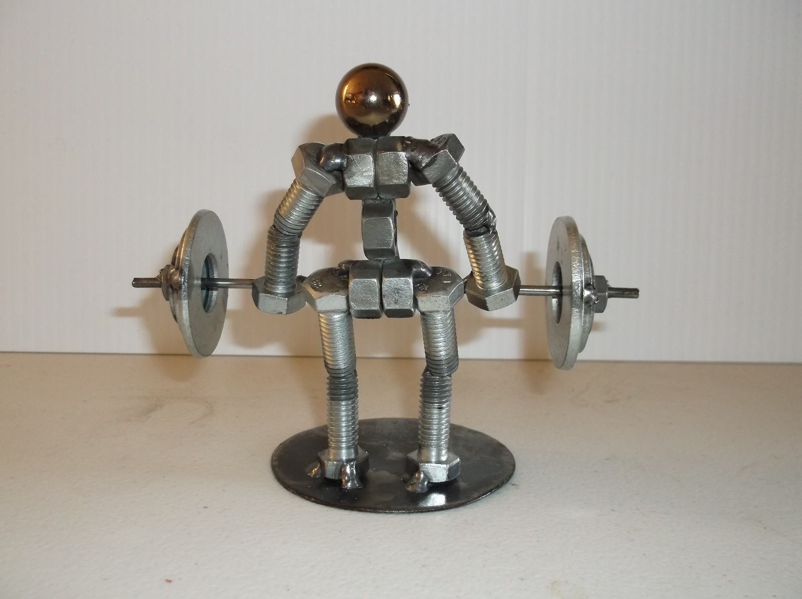 Dead Lifter, Power Lifter, Weight Lifter Metal Bolt Figurine, body building