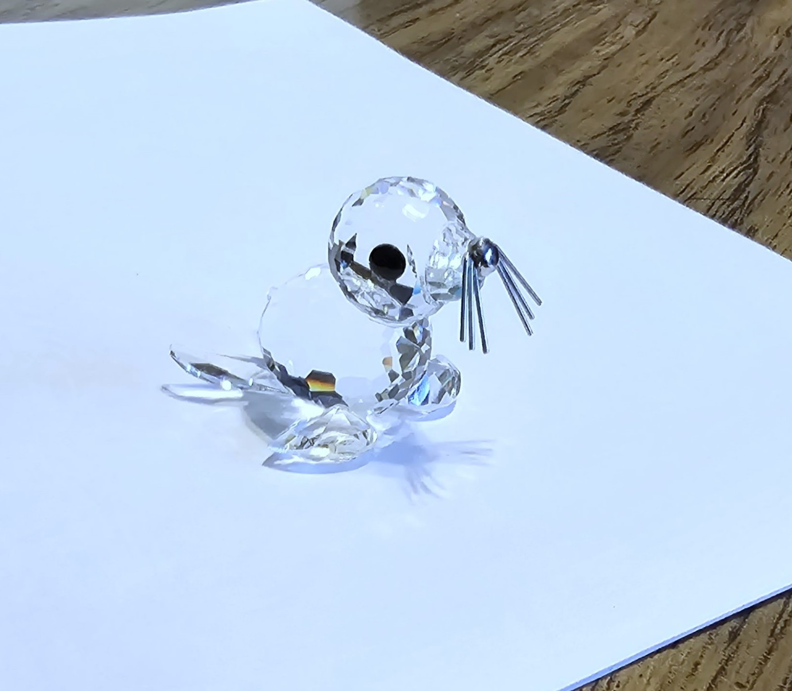 🦭 Swarovski Crystal Kingdom of Ice & Snow Baby Seal Pup Figurine, Silver- tone