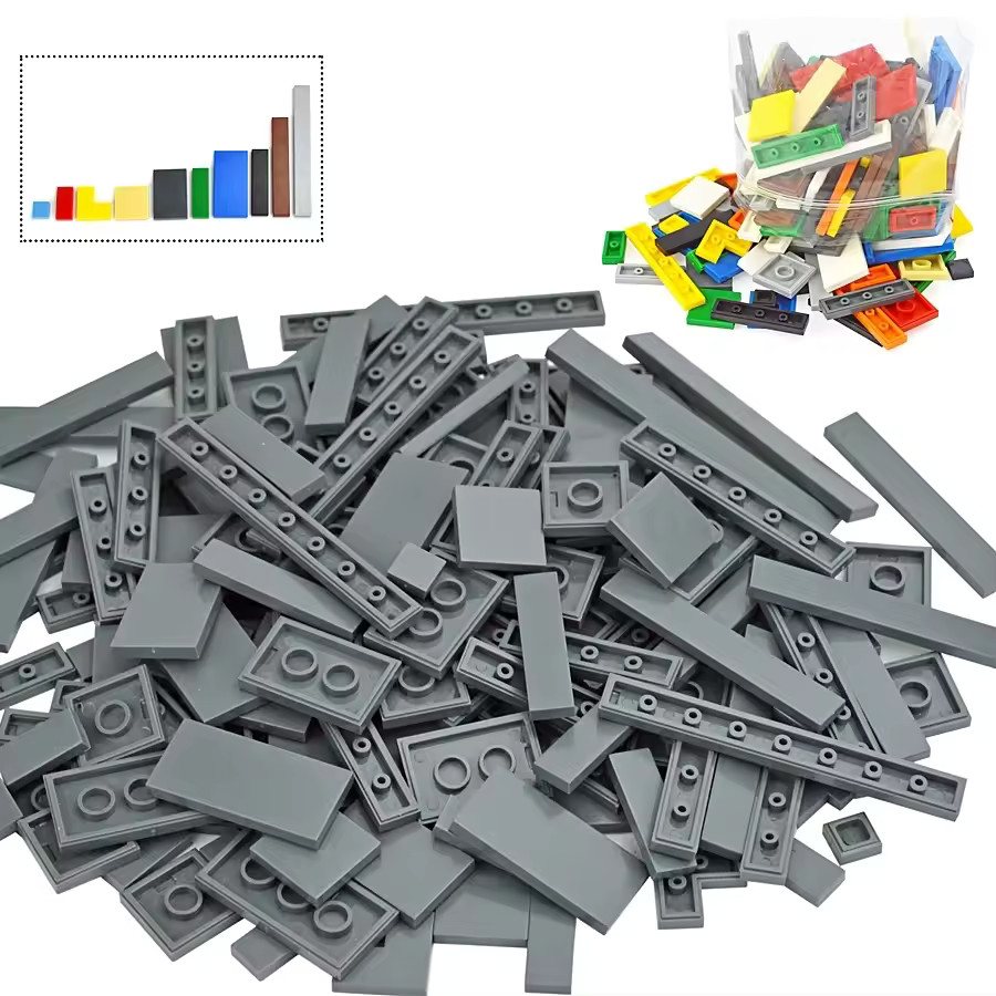 150PCS MOC Building Block Flat Tile Set DIY Educational Parts