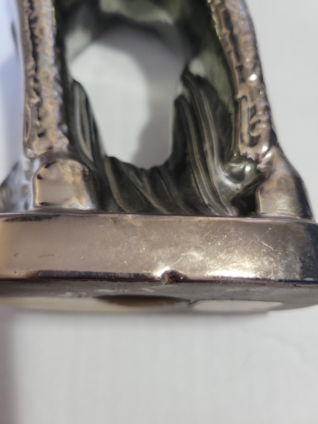 VTG RARE HTF Silver & Gold Tone 12 1/2 Inch Tall Ceramic Horse Stunning