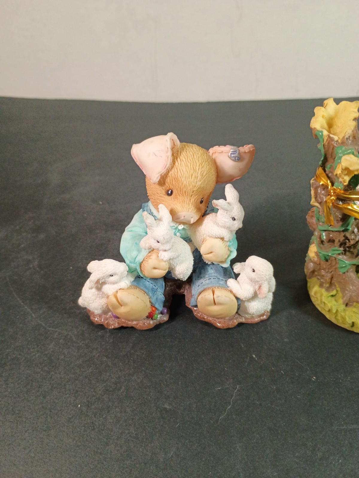 Vintage 1996 Enesco This Little Piggy Hippity Sloppity And Pig In Hammock Trinky