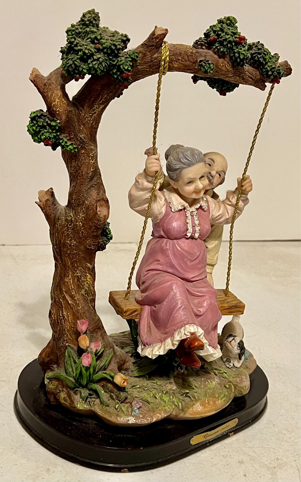 Old Man & Women on a Tree Swing Figurine by Giovanni Collection