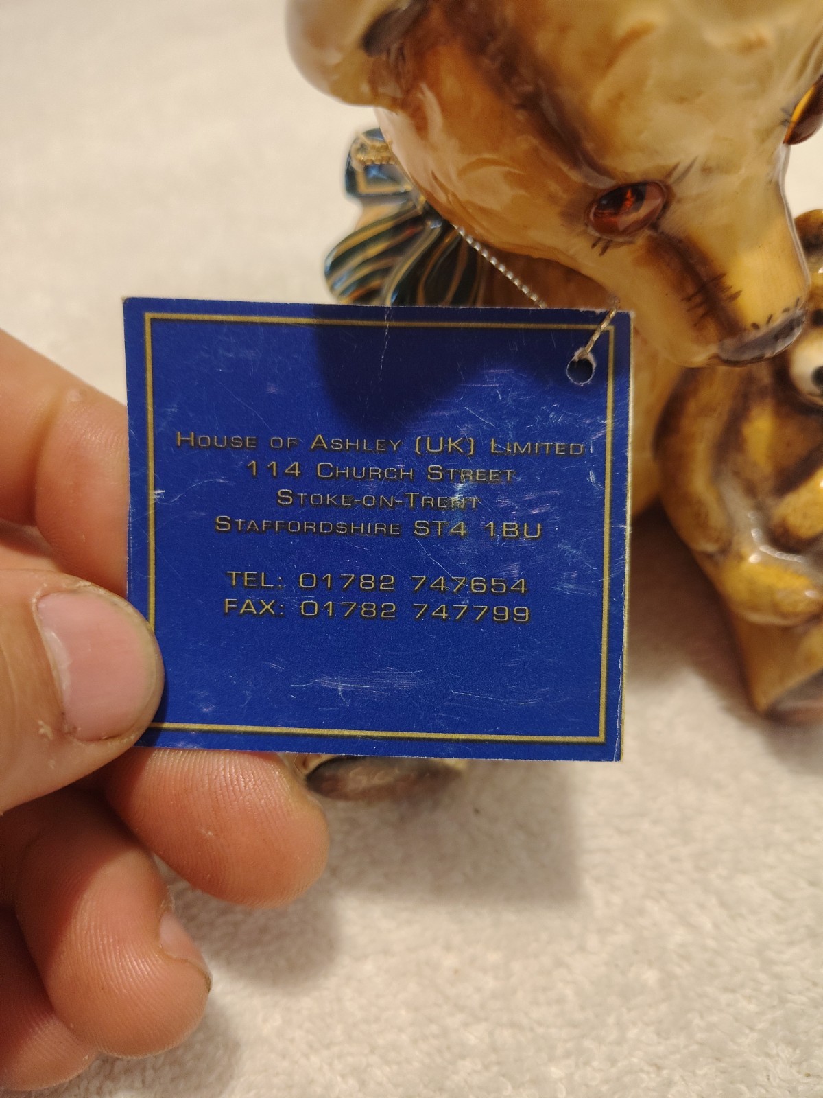 House of Ashley Limited # 31 of 500 Chelsea Bear Collection HARRY Bone China EUC