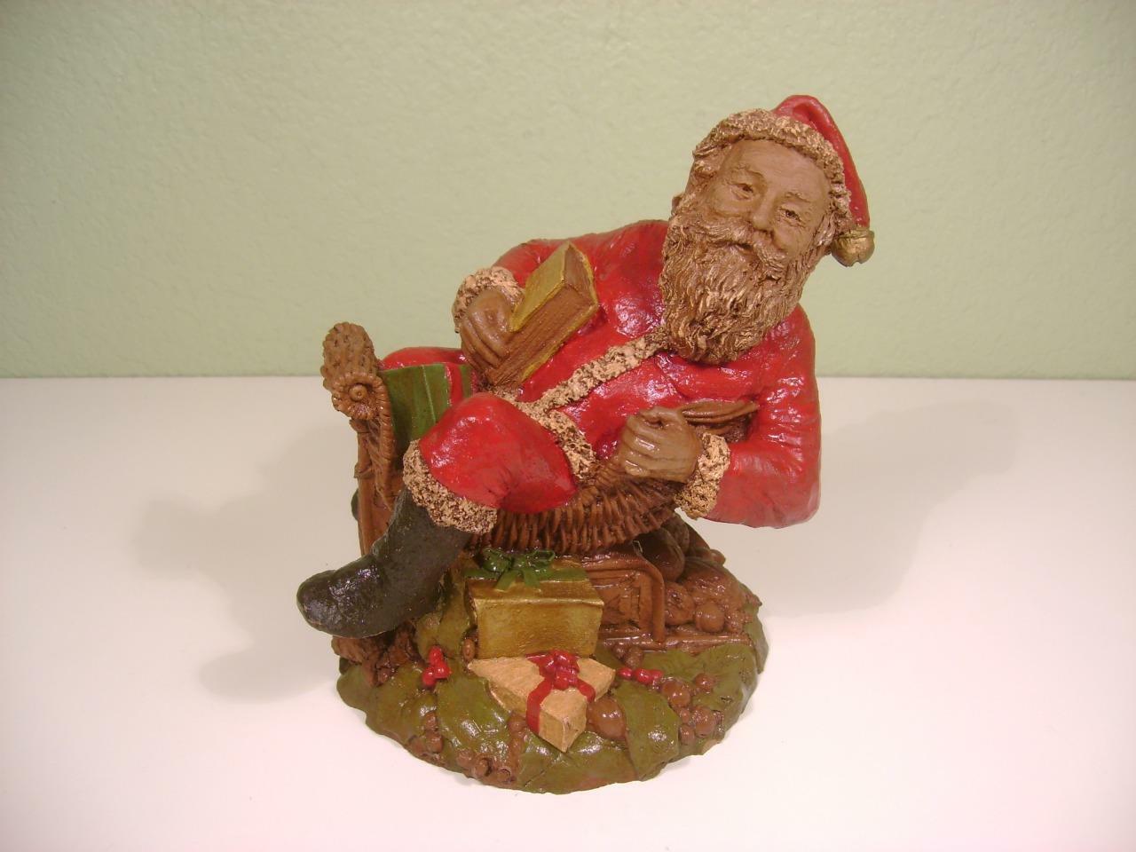1983 Tom Clark Santa II Figurine Wicker Sleigh Retired Hand Painted Signed