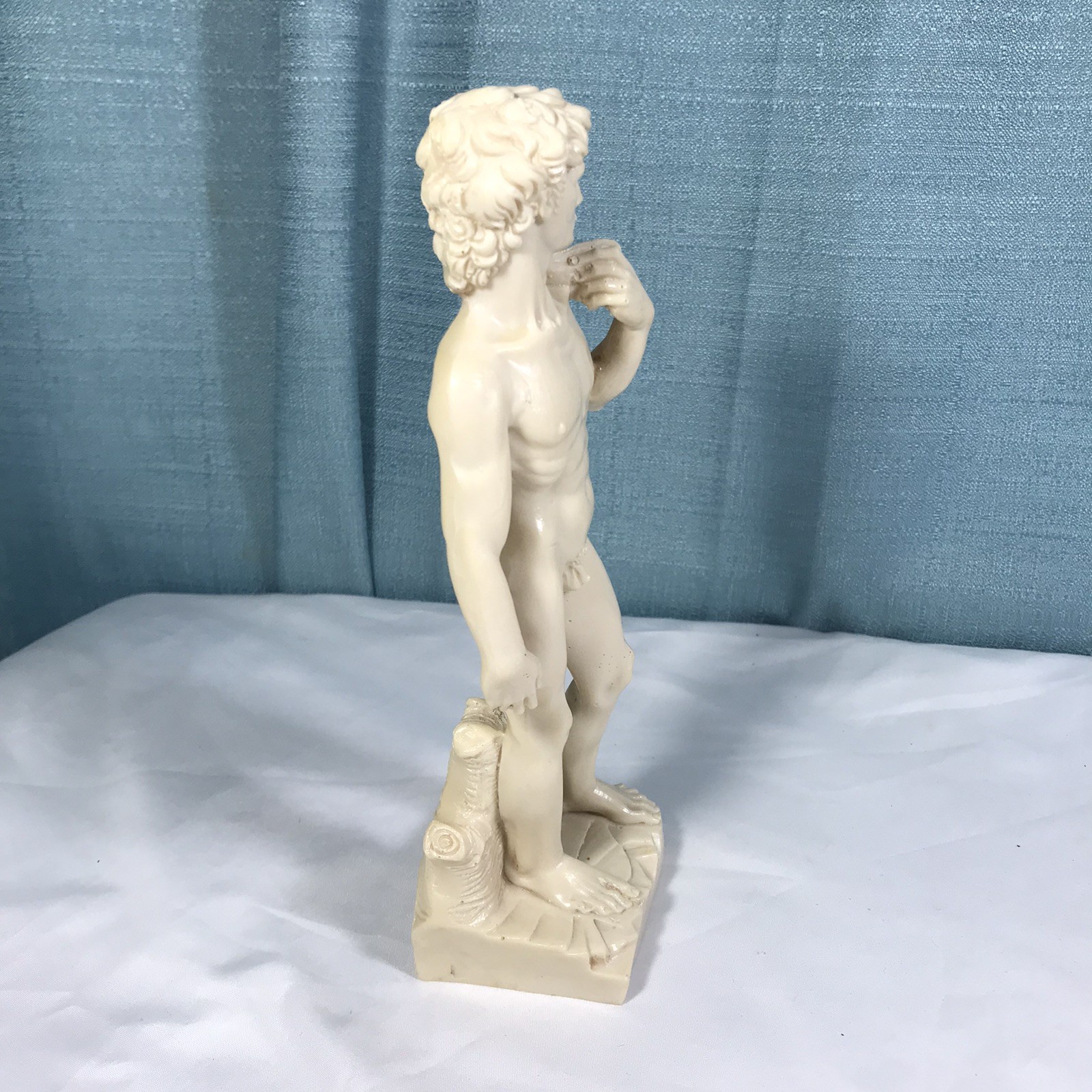 Vintage Statue Of David by Michaelangelo Hand Carved Souvenir 8.5”