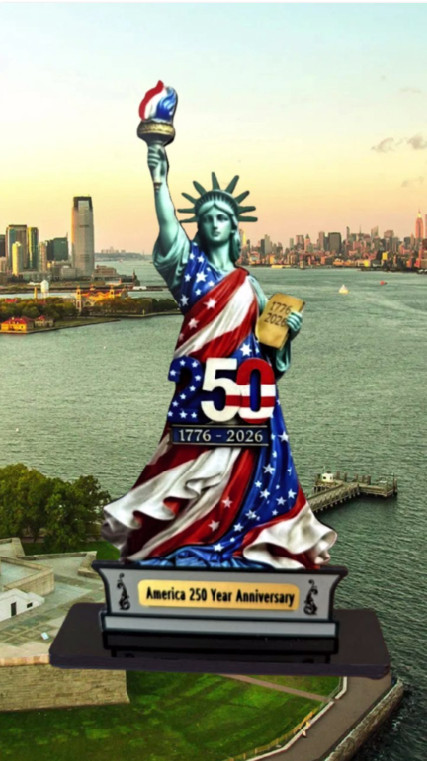 Statue of Liberty Figurine 250th Anniversary July 4th Commemorative Statuette