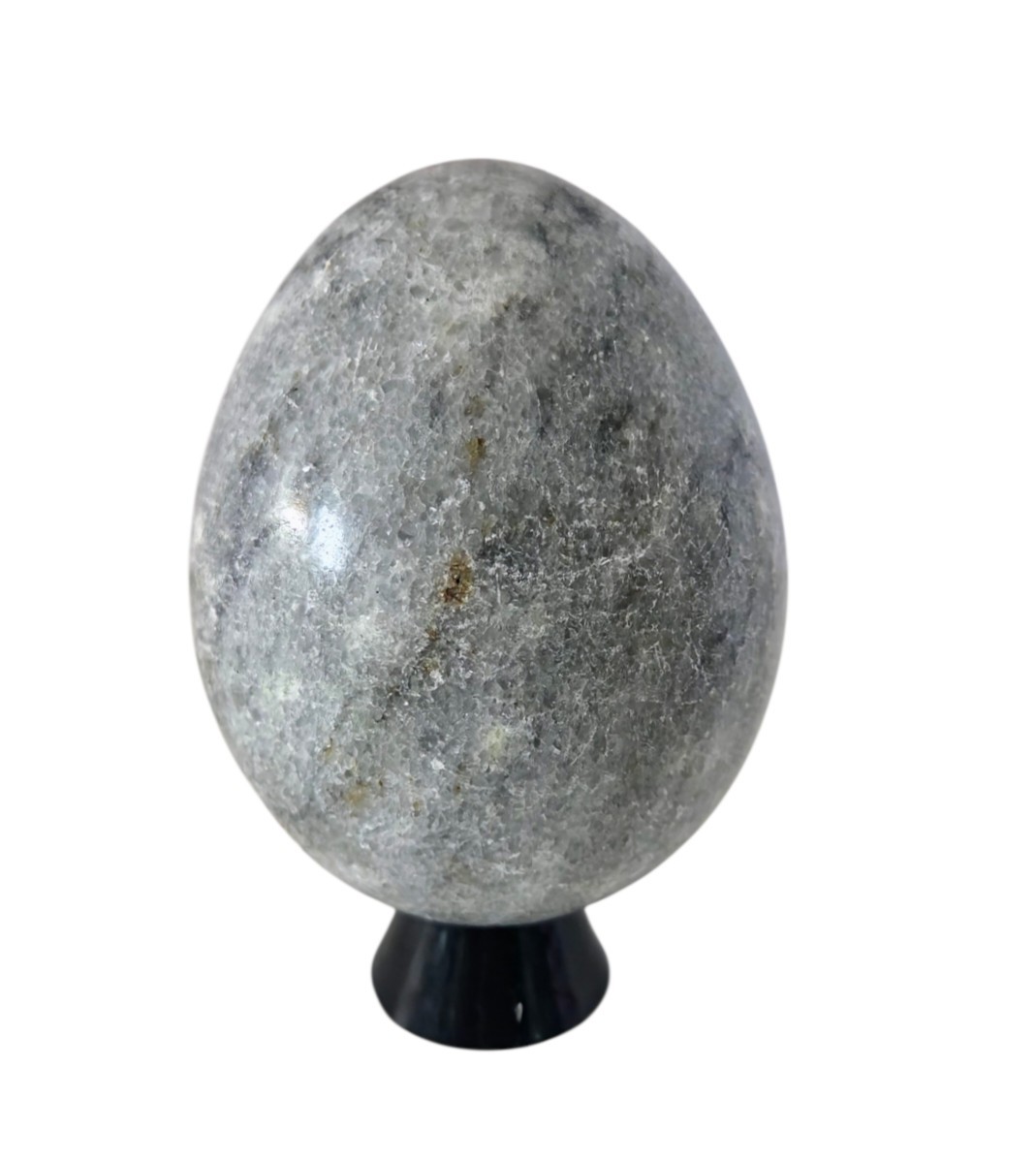 Large Gray White Marble Stone Easter Egg Alabaster Granite Marble Solid Polished